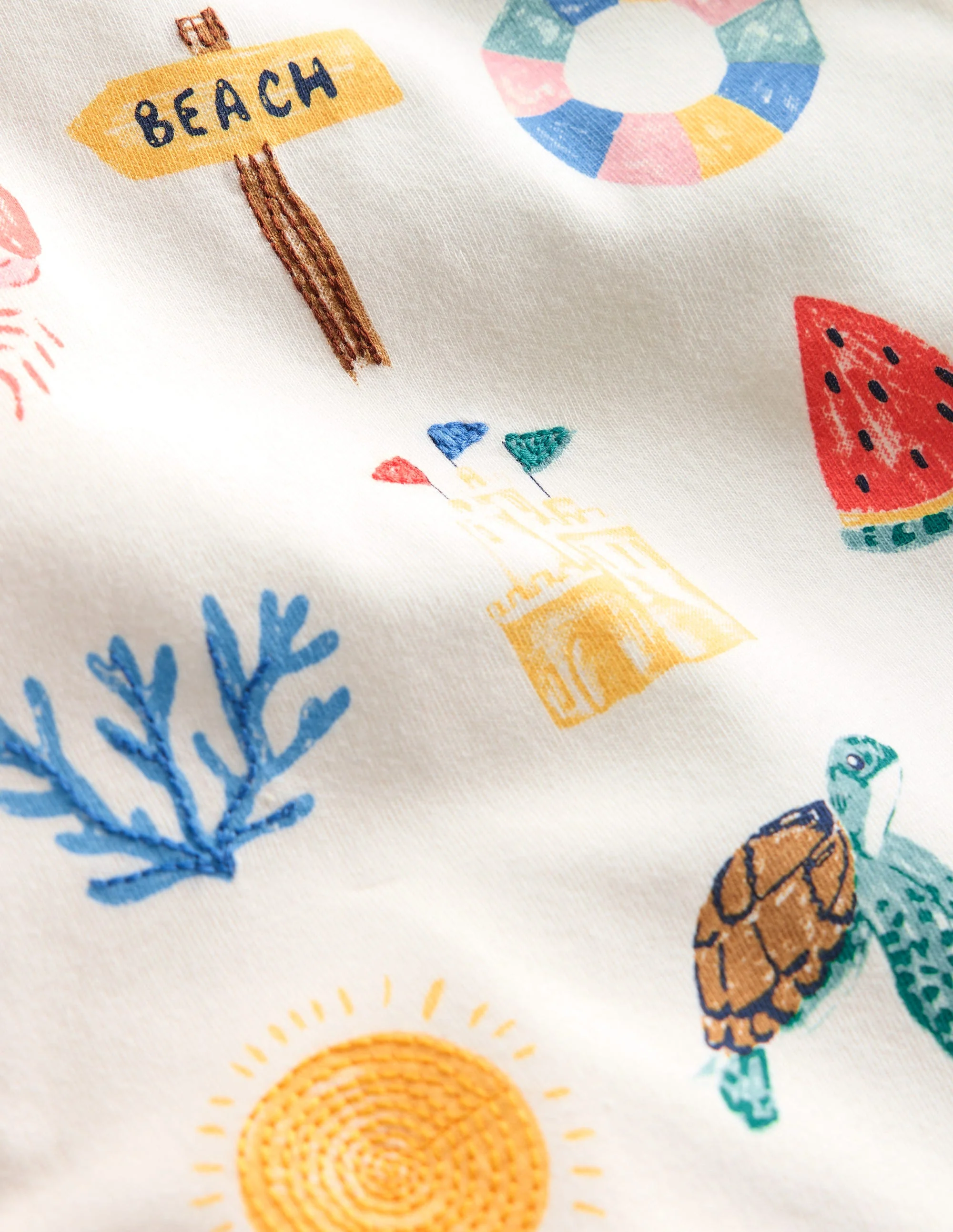 Short Sleeve Logo T-shirt-Ivory Summer Logo - Image 3
