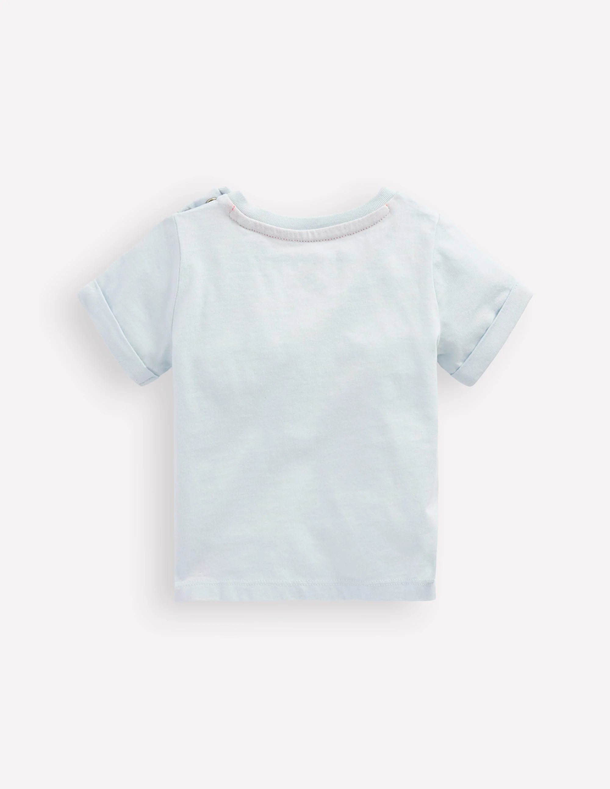 Short Sleeve Logo T-shirt-Light Blue Ocean Motifs - Image 2