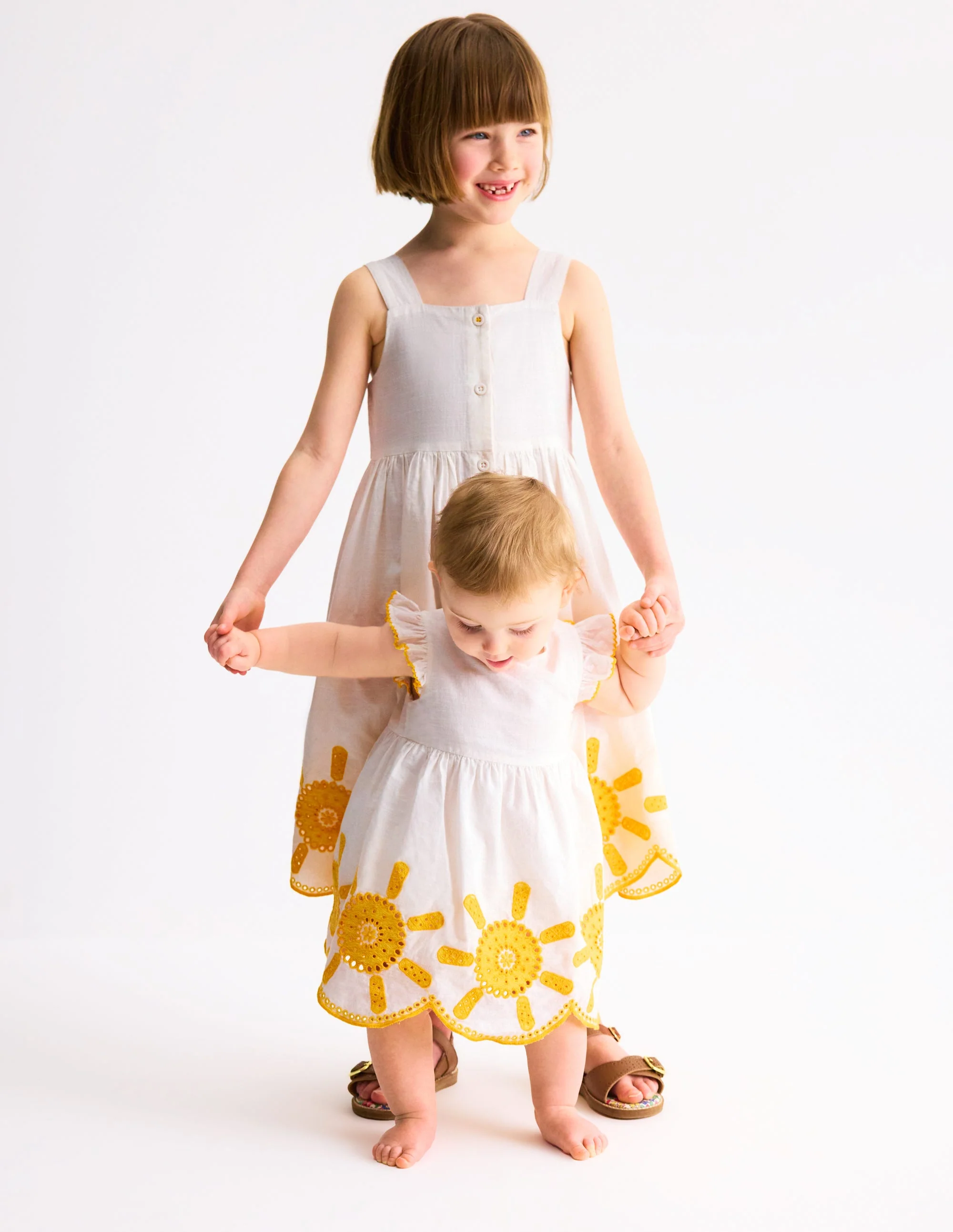 Woven Frill Dress-Ivory - Image 4