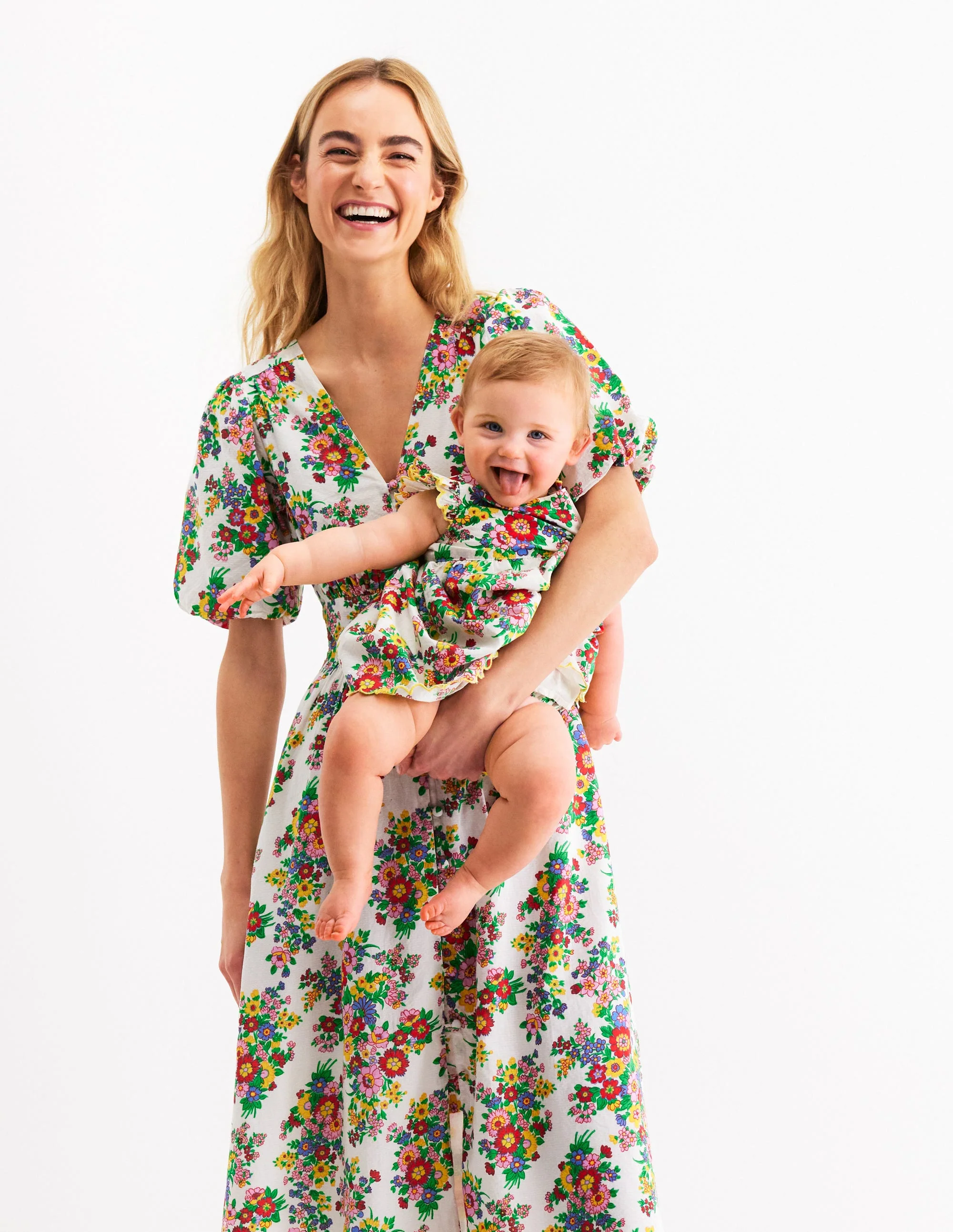 Woven Frill Dress-Multi Floral - Image 5