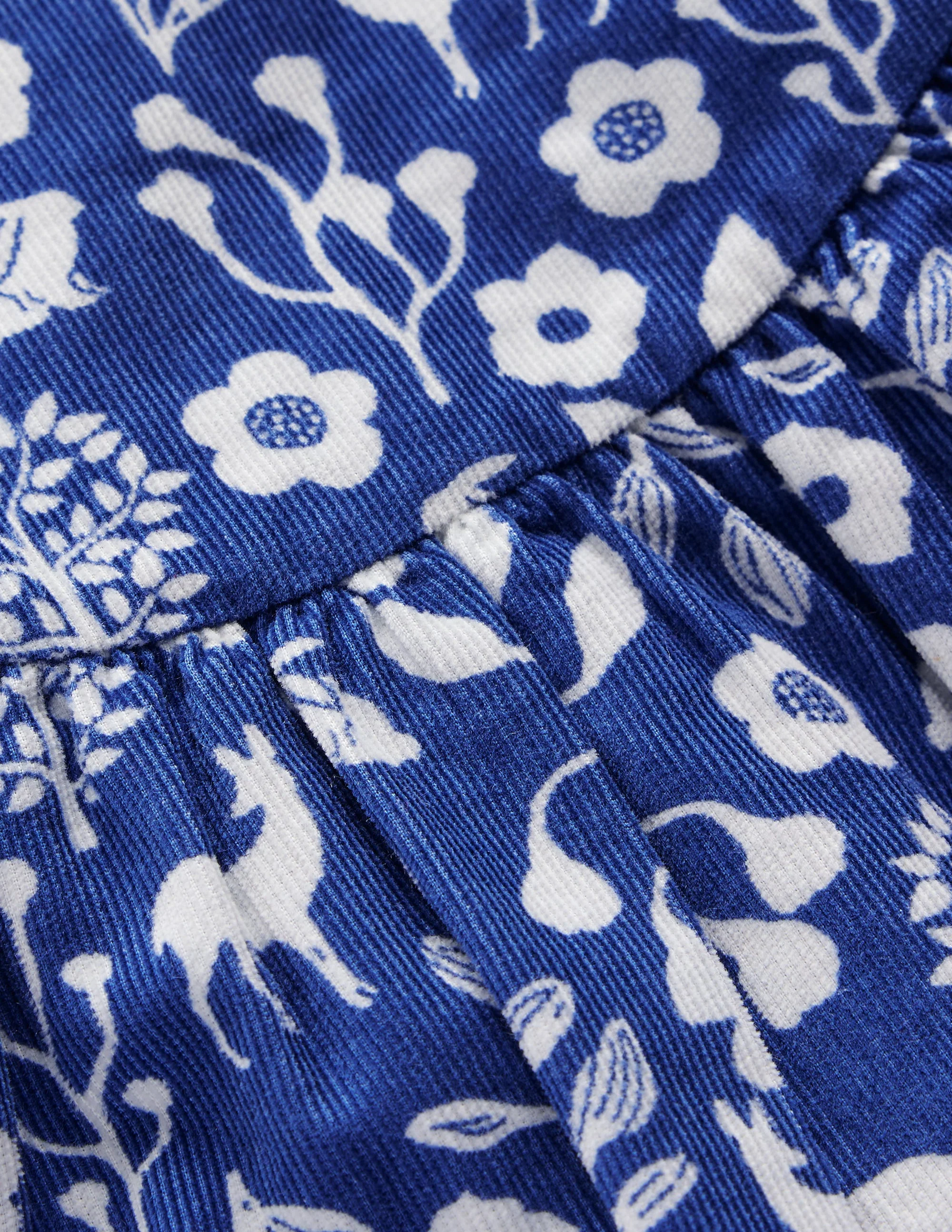 Yoke Detail Woven Dress-Blue Woodland Walk - Image 3