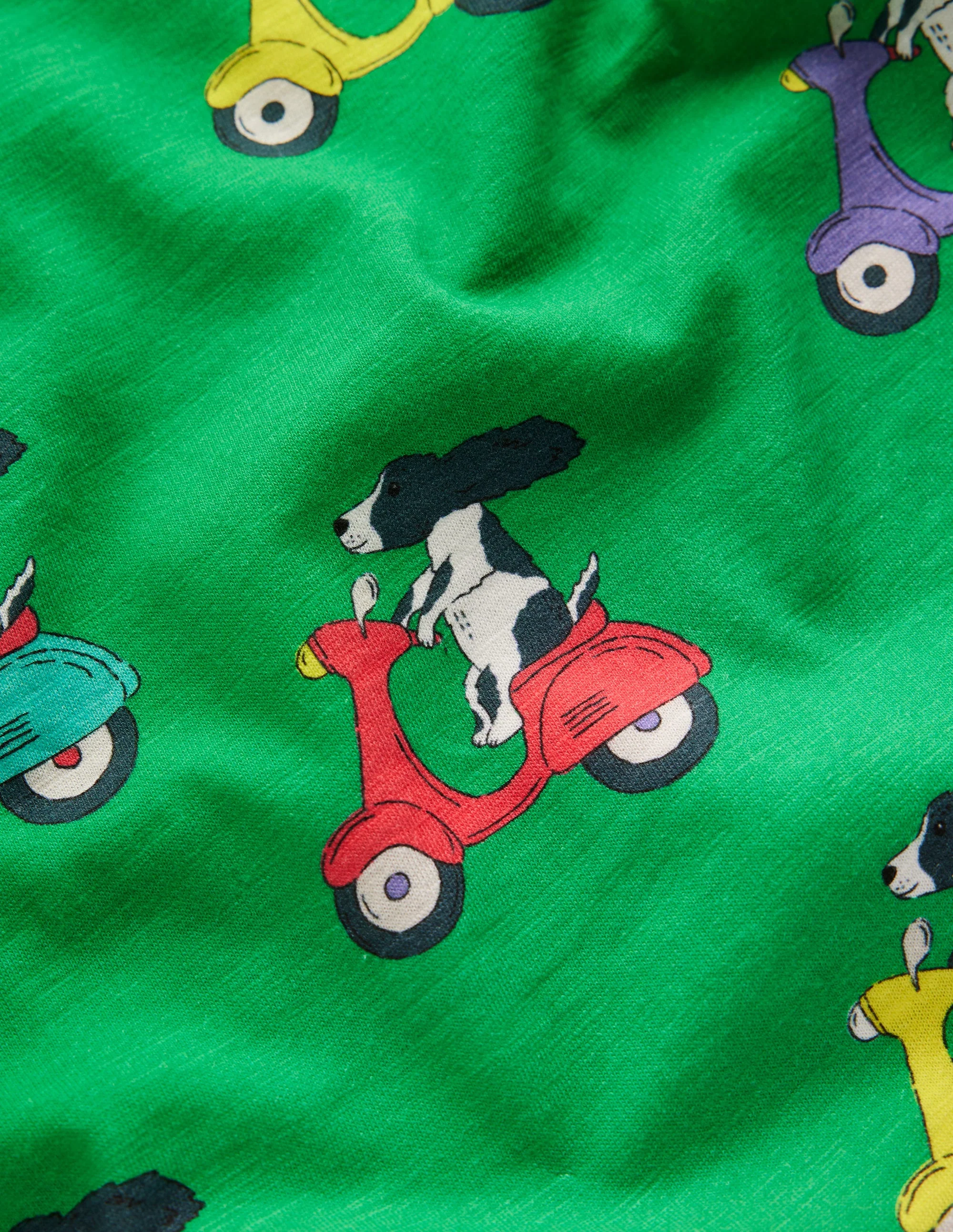 All-Over Printed T-Shirt-Sapling Green Puppy Scooter - Image 3