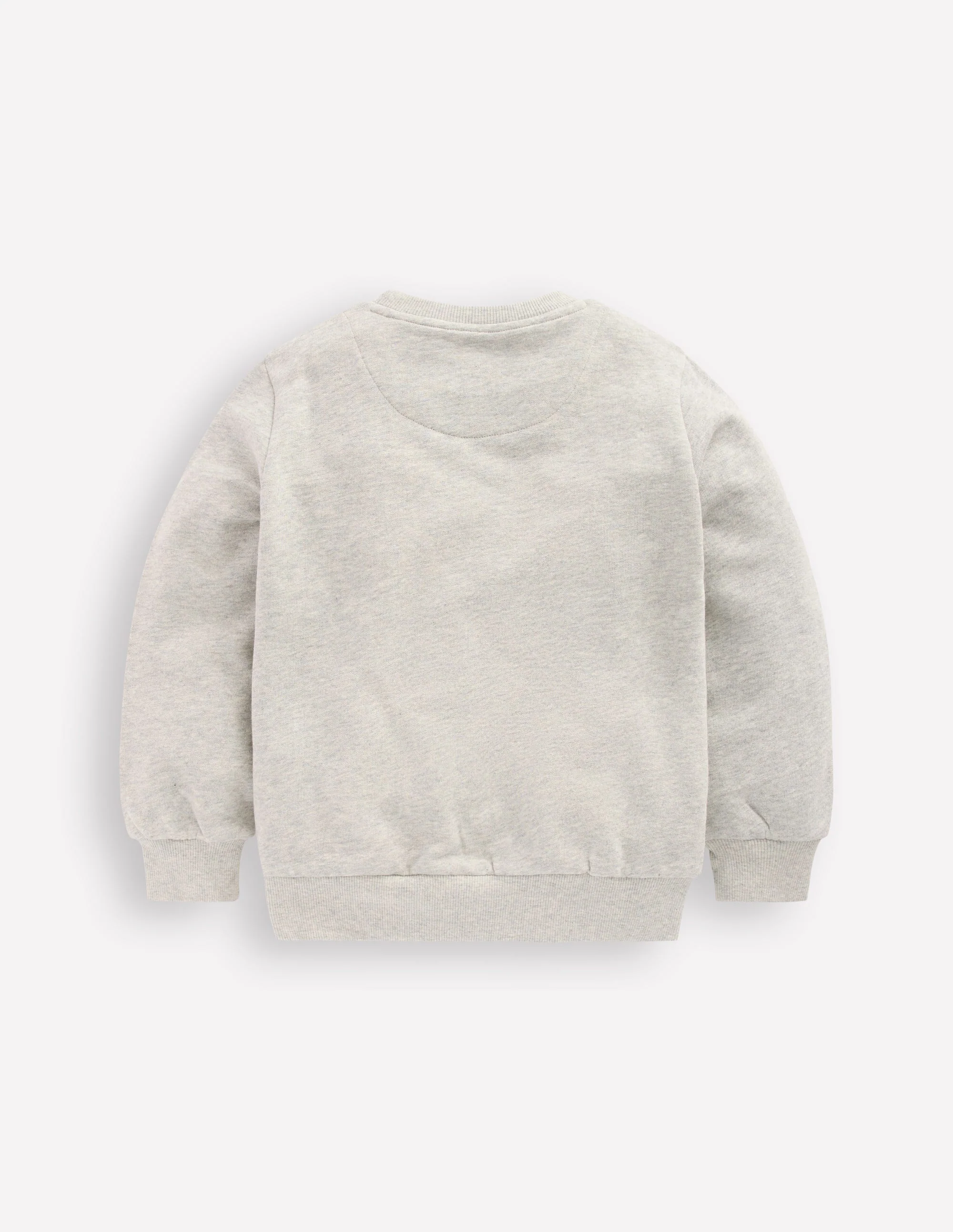 Badge Sweatshirt-Grey Marl Space - Image 7