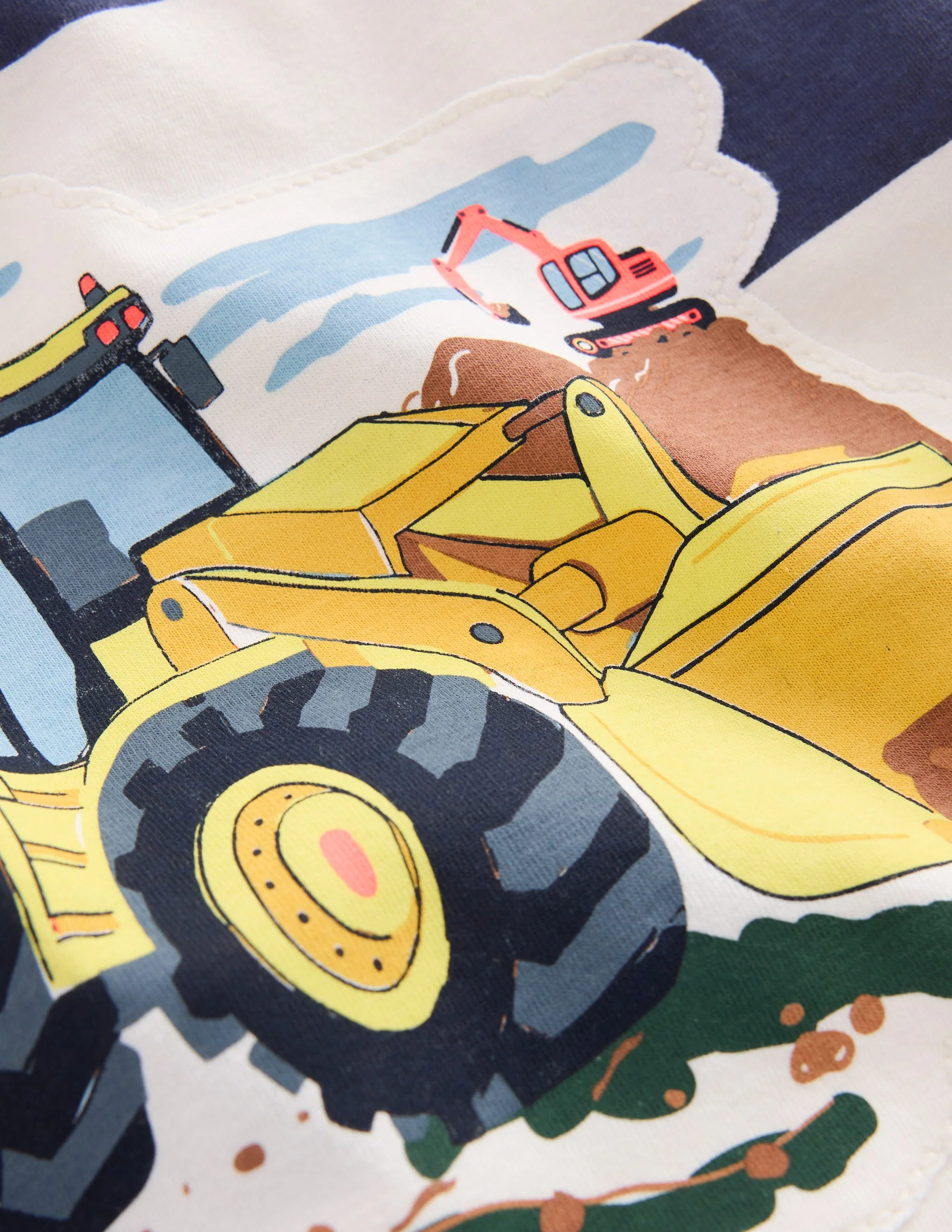 Badge T-Shirt-College Navy Stripe Digger - Image 3