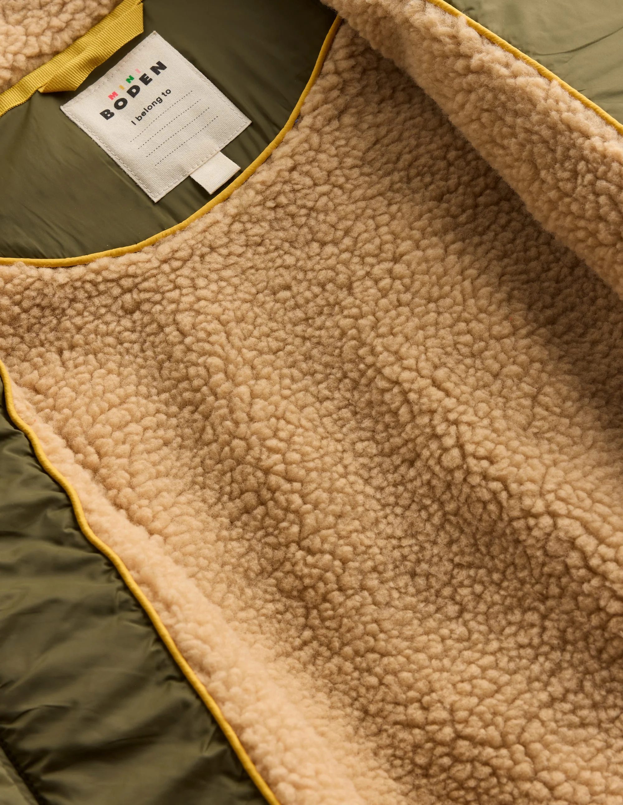 Borg Lined Gilet-Woodland Green - Image 4