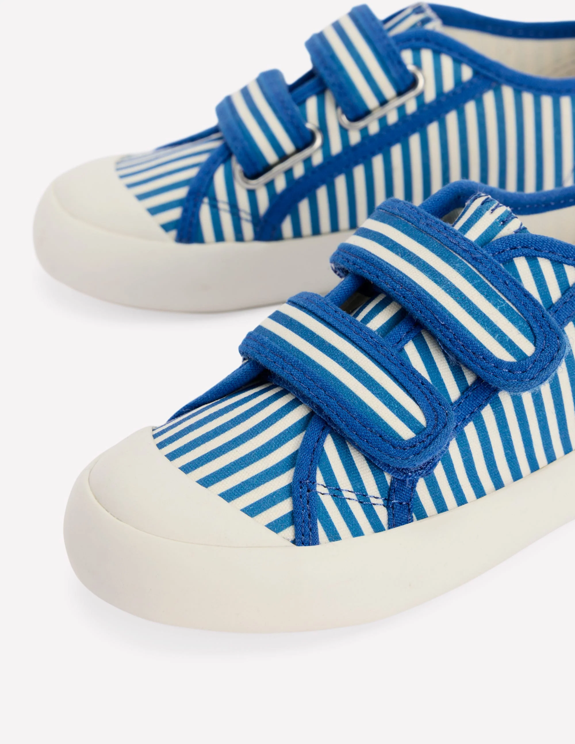 Canvas Trainers-Blue Ticking Stripe - Image 3