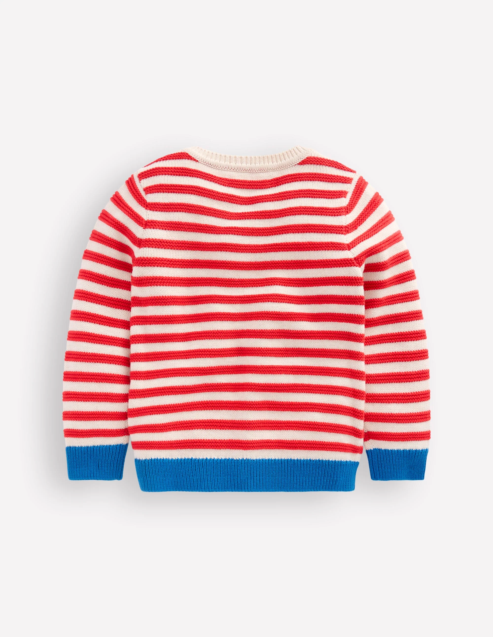 Chunky Jumper-High Risk Red/Ecru Marl Stripe - Image 5