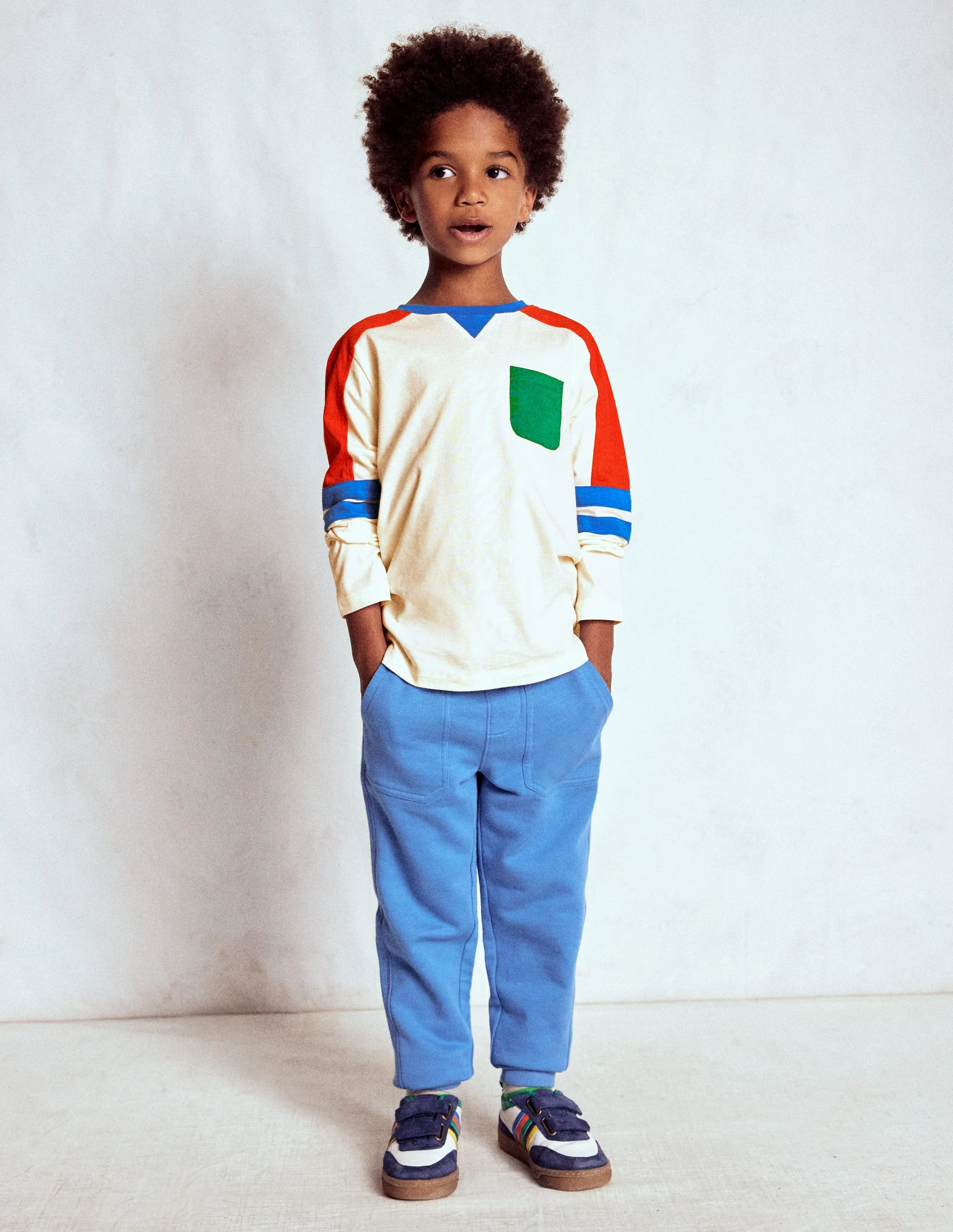 Colour Block T-shirt-Soft Ivory Multi - Image 2