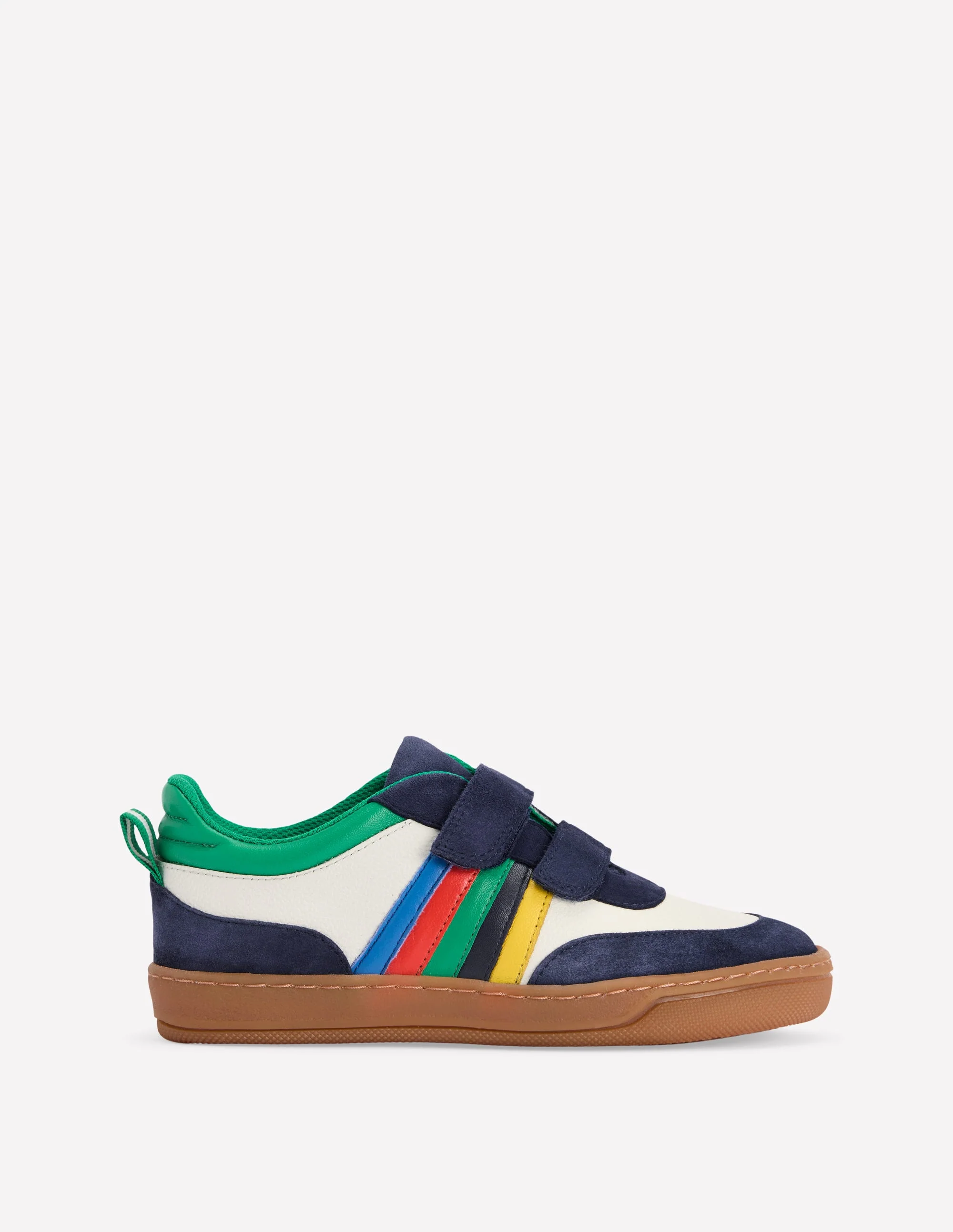 Colourblock Low Tops-Soft Ivory Multi Stripe