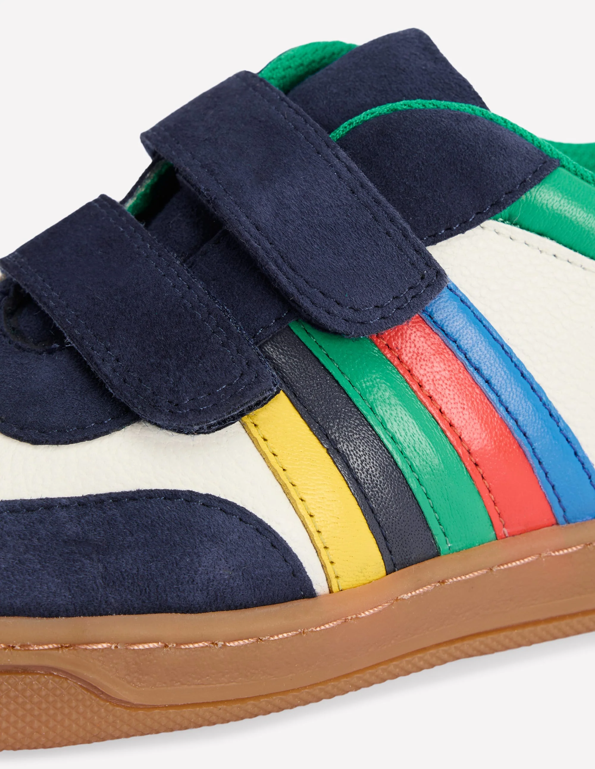 Colourblock Low Tops-Soft Ivory Multi Stripe - Image 3