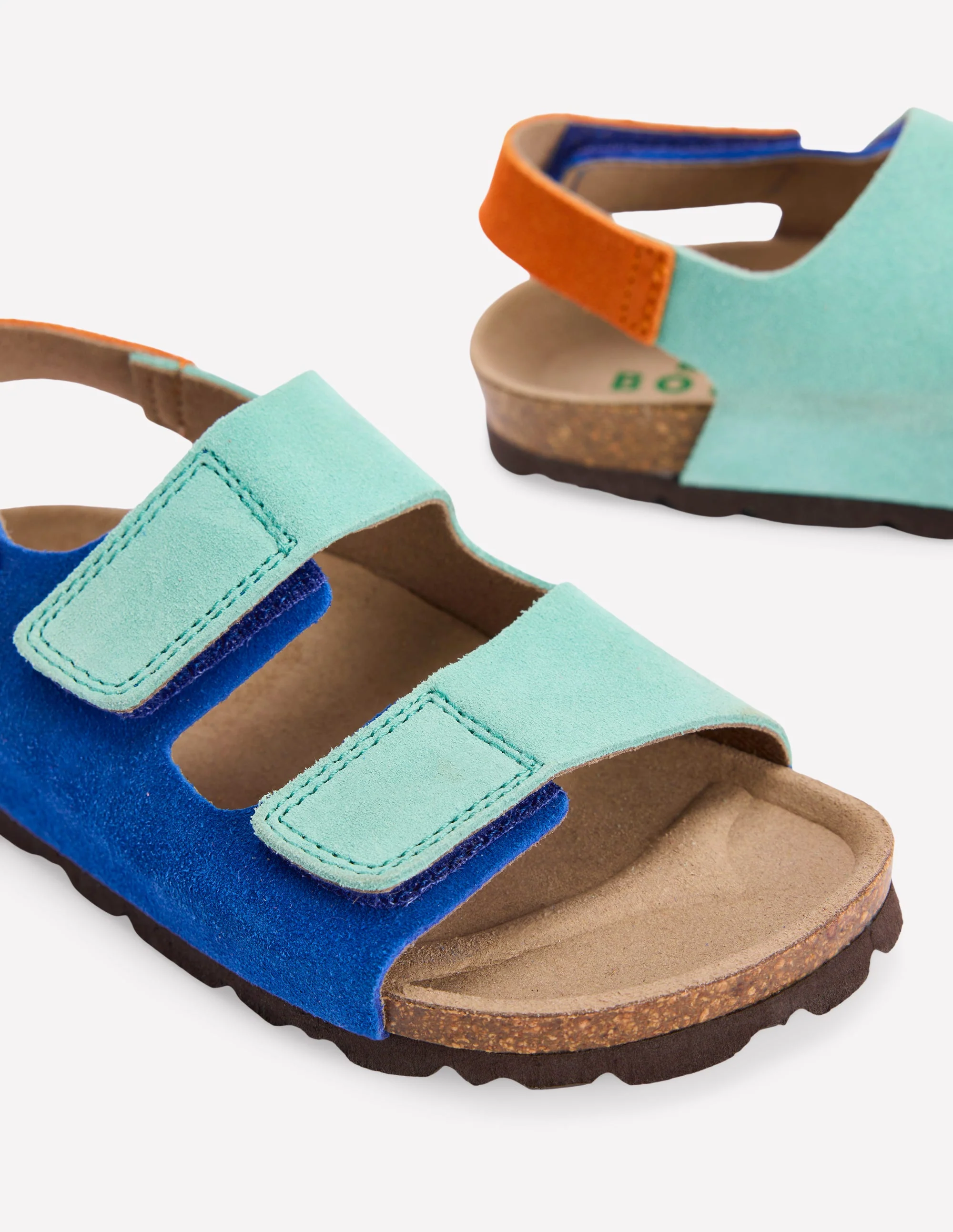 Colourblock Sandals-Blue Colourblock - Image 3