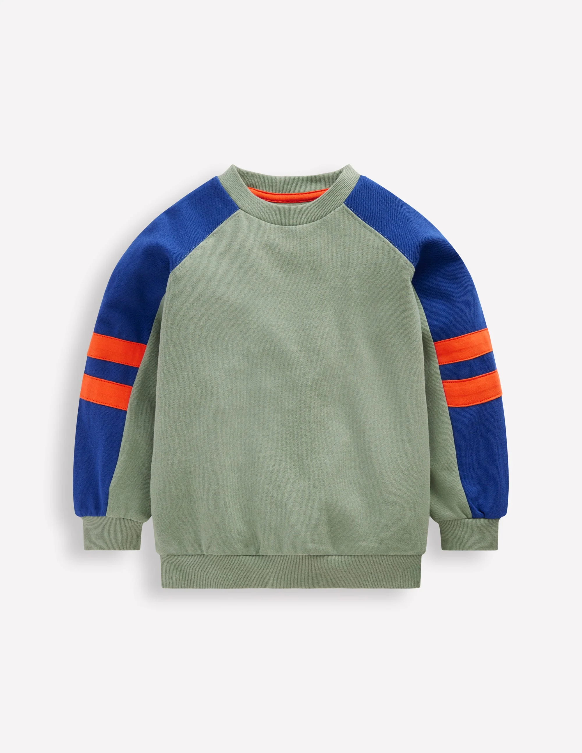 Colourblock Sleeve Sweatshirt-CHINOISE GREEN COLOURBLOCK - Image 3