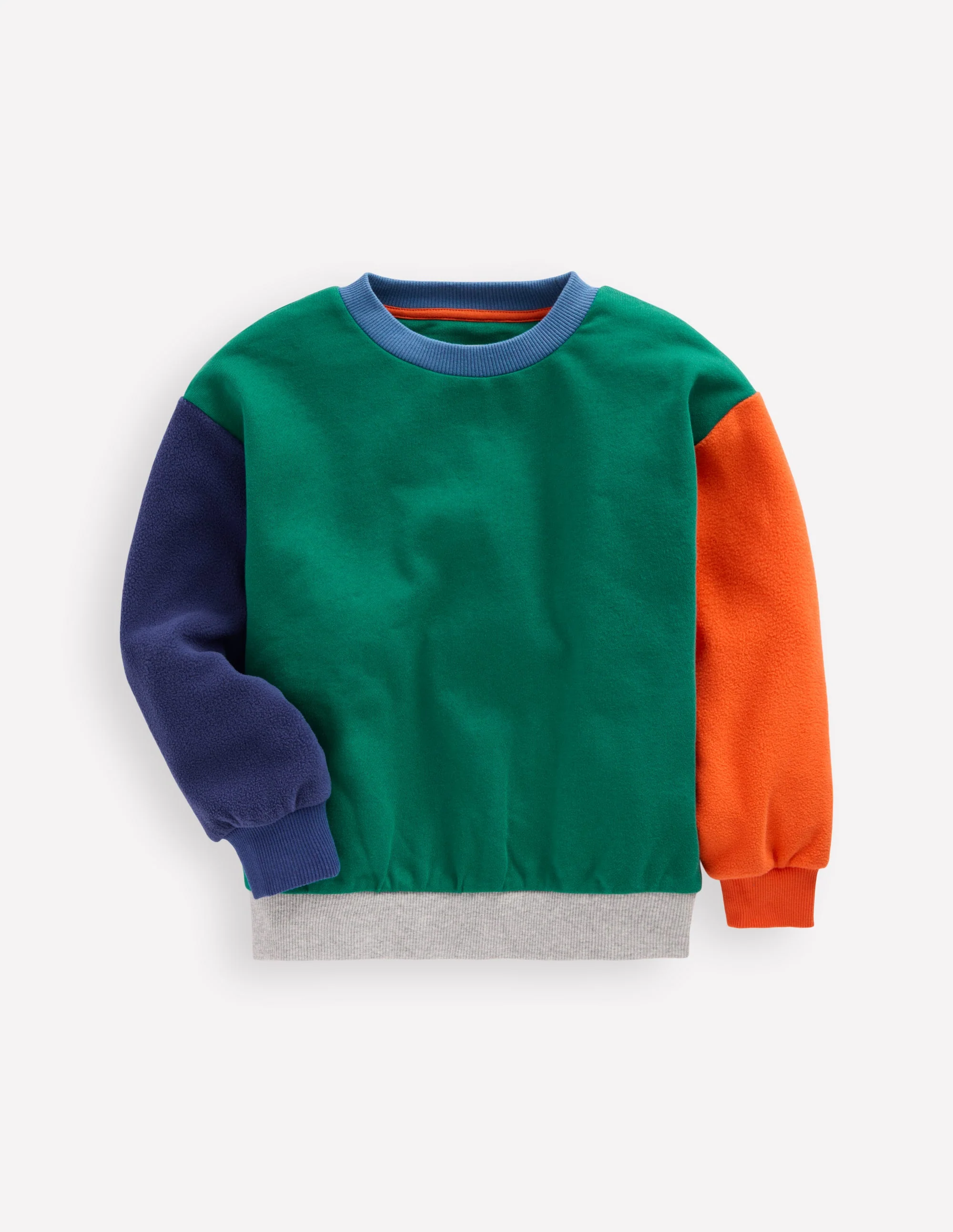 Colourblock Sweatshirt-Jewel Green Colourblock