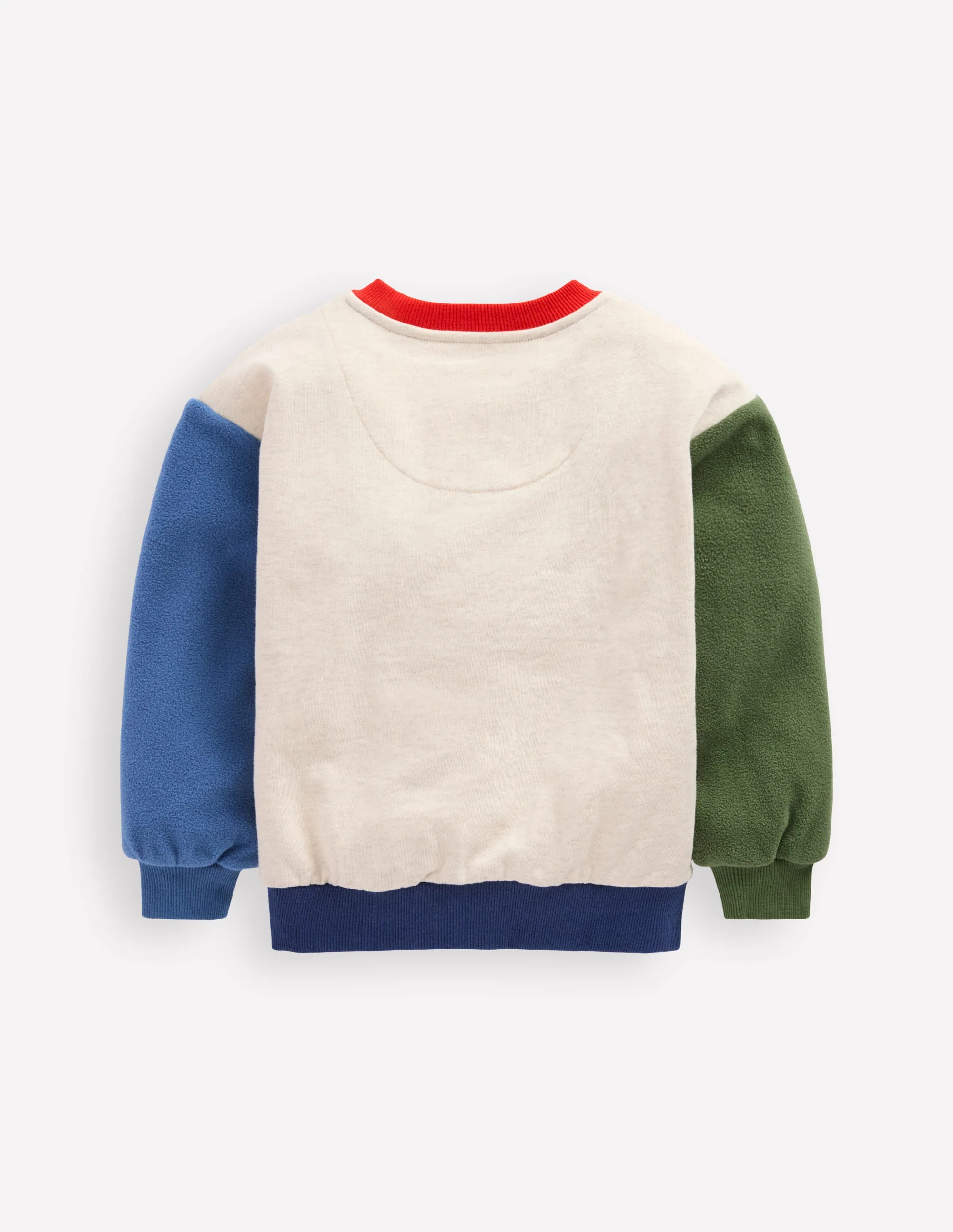 Colourblock Sweatshirt-Oatmeal Marl Colourblock - Image 2