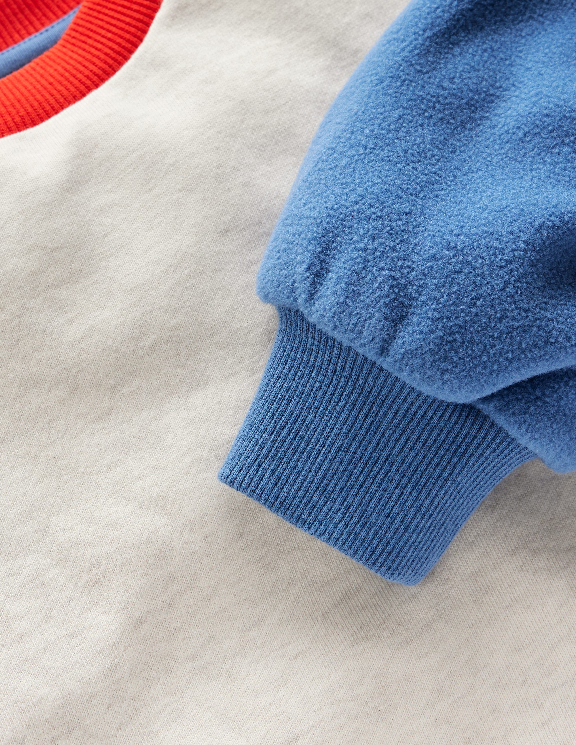 Colourblock Sweatshirt-Oatmeal Marl Colourblock - Image 3