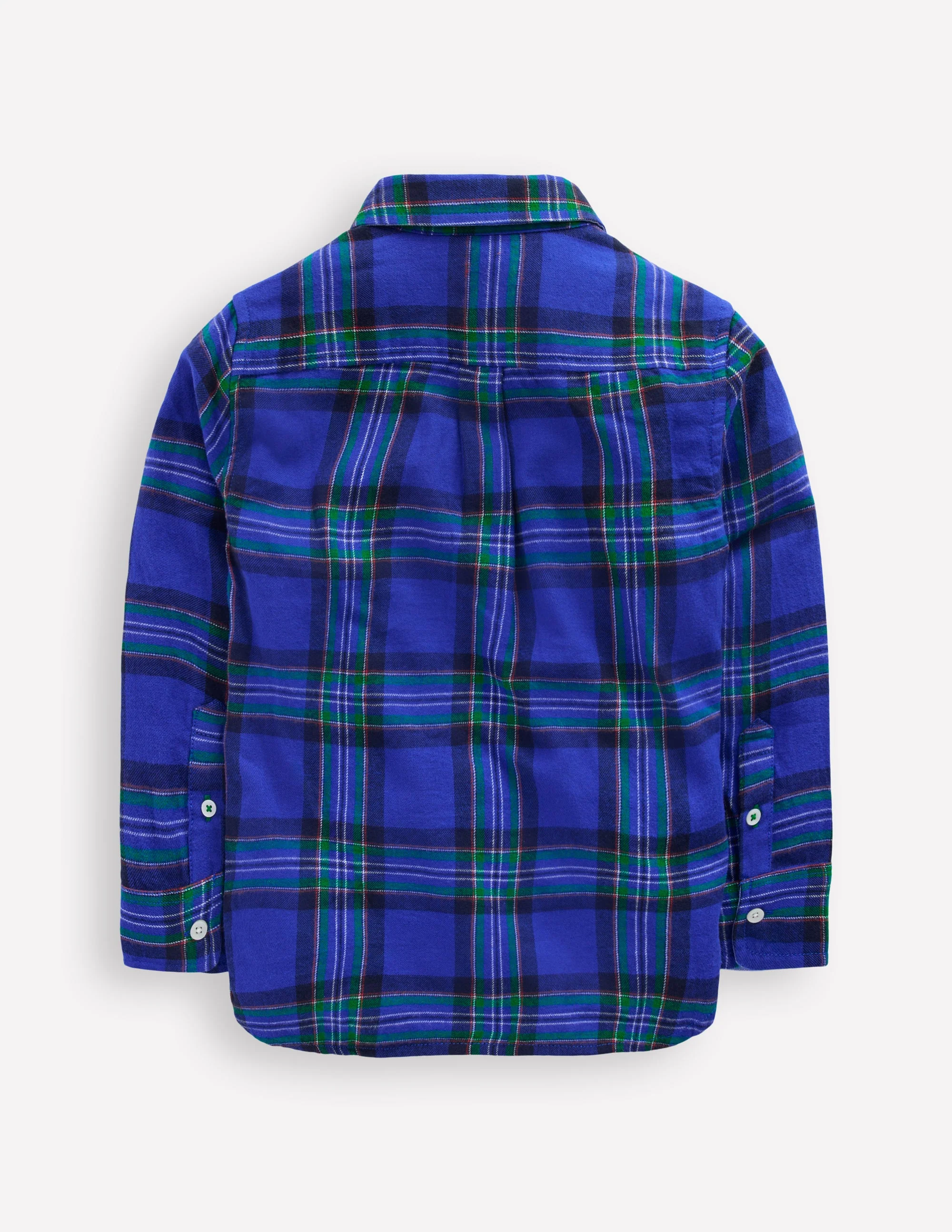 Cosy Cotton Check Shirt-Blue Check - Image 2