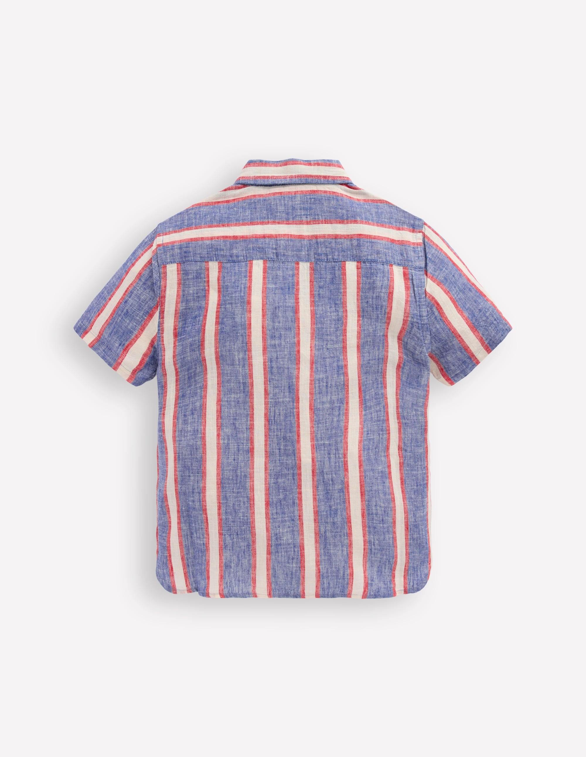 Cotton Linen Shirt-Triple Stripe - Image 4