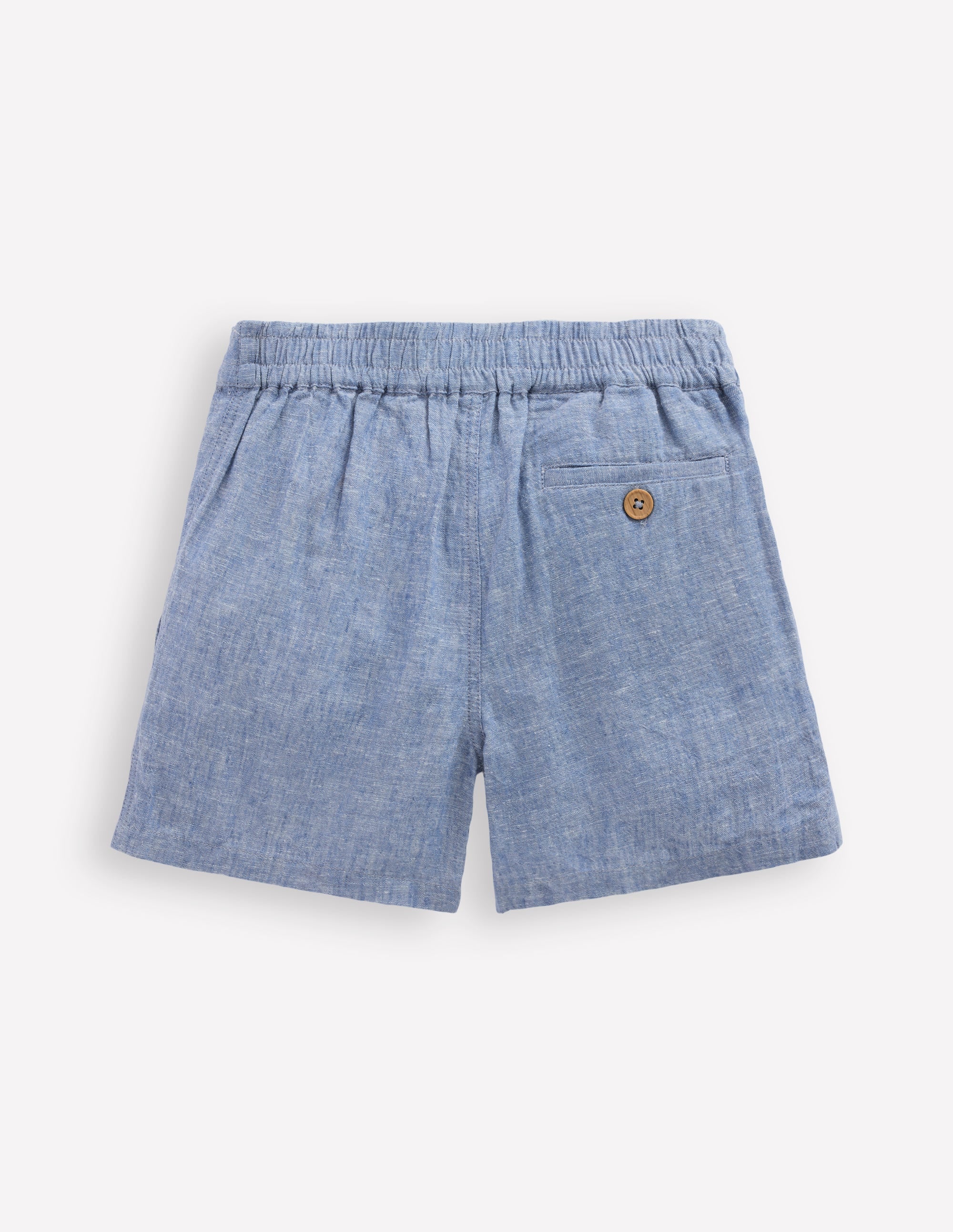 Cotton Linen Shorts-Chambray - Image 2