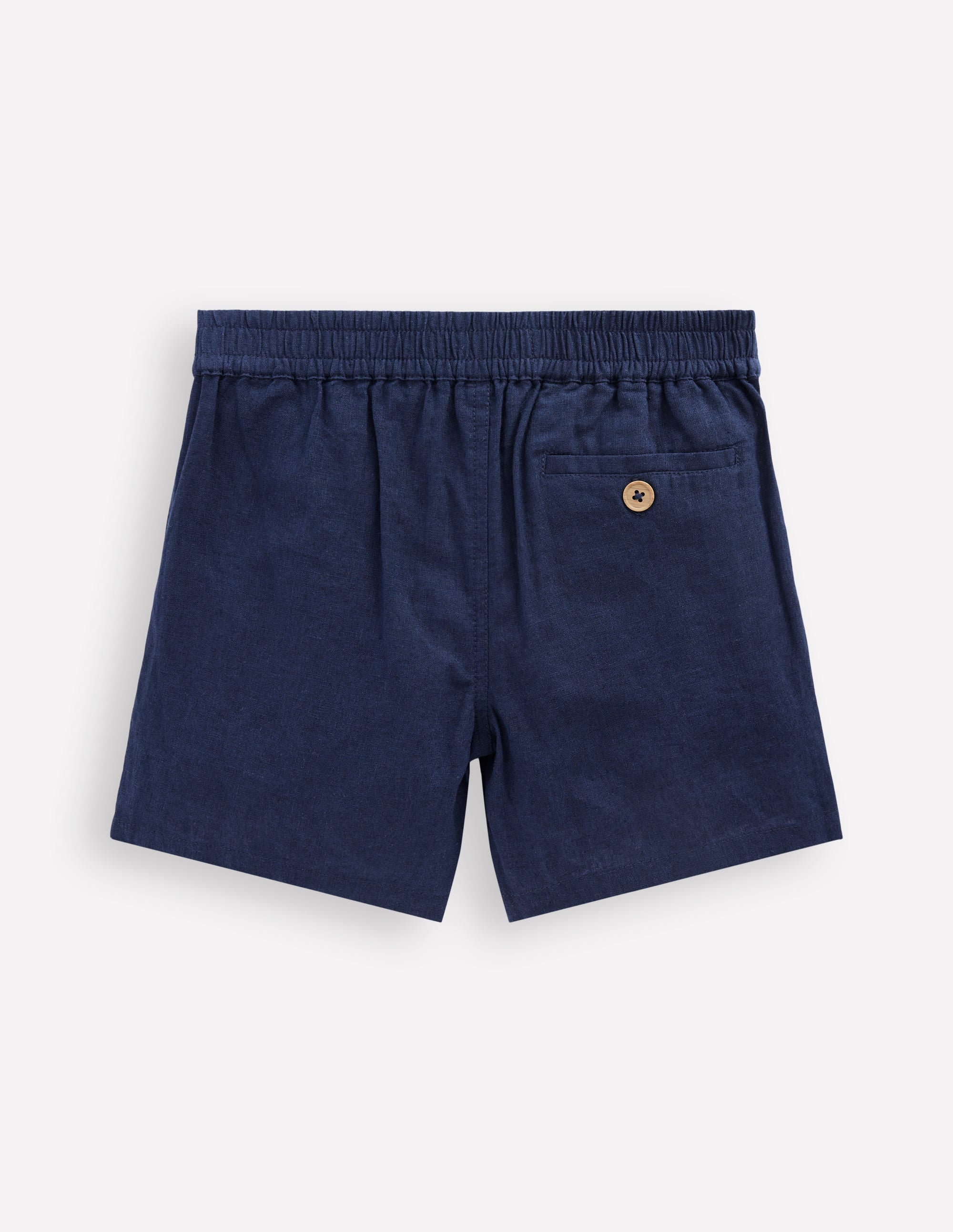 Cotton Linen Shorts-Navy - Image 2