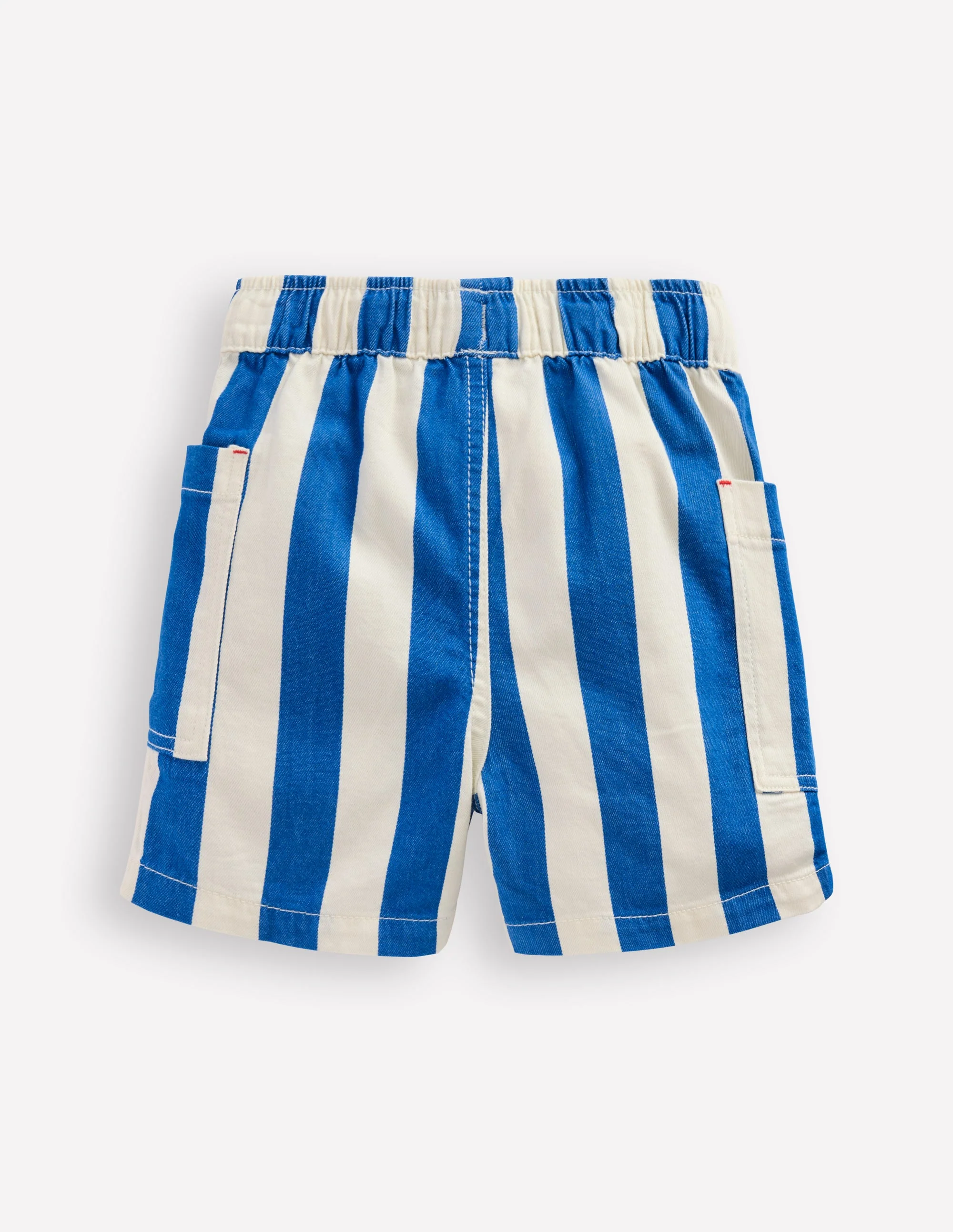 Cotton Pocket Shorts-Blue Stripe - Image 2