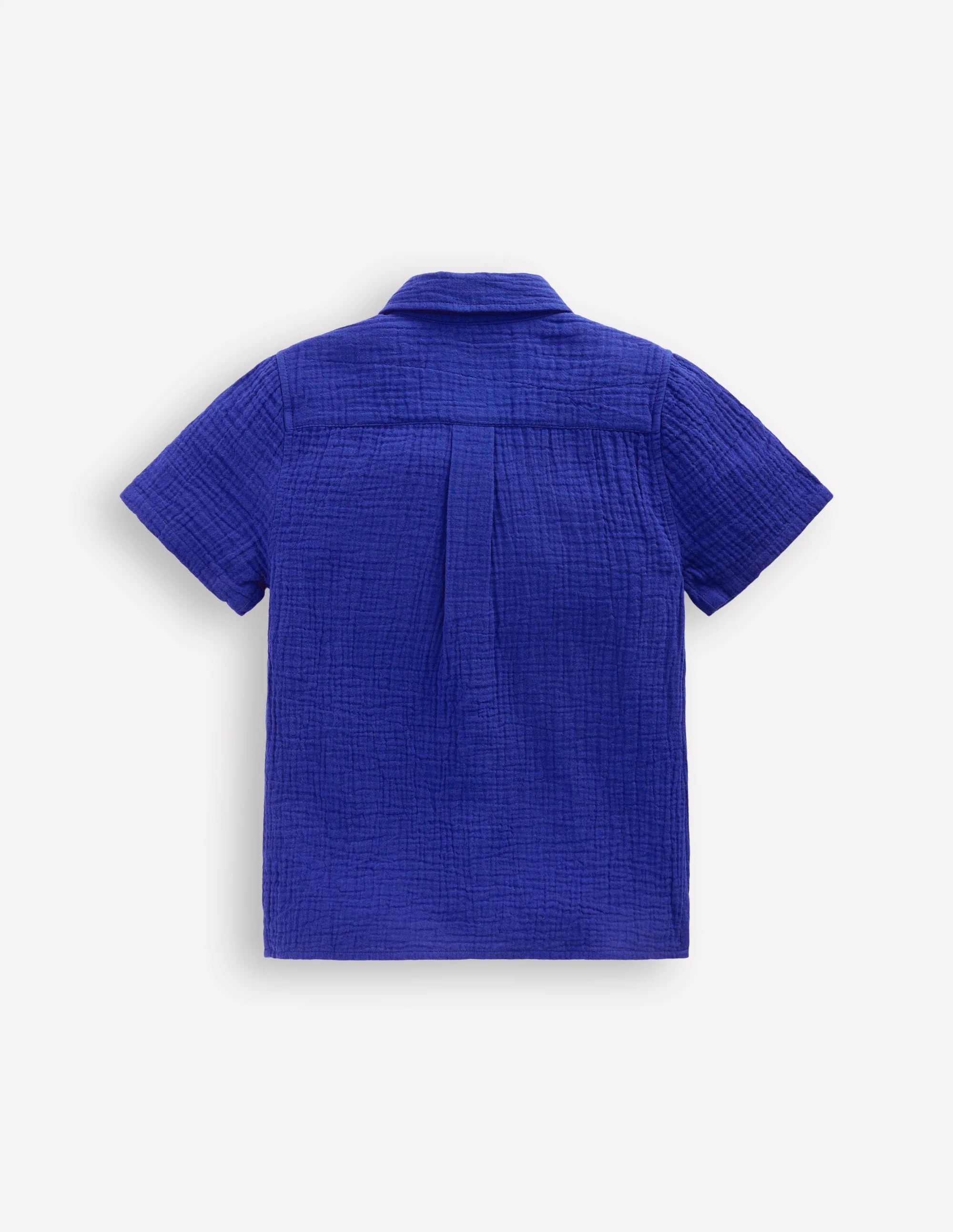 Double Cloth Shirt-Bright Blue - Image 2