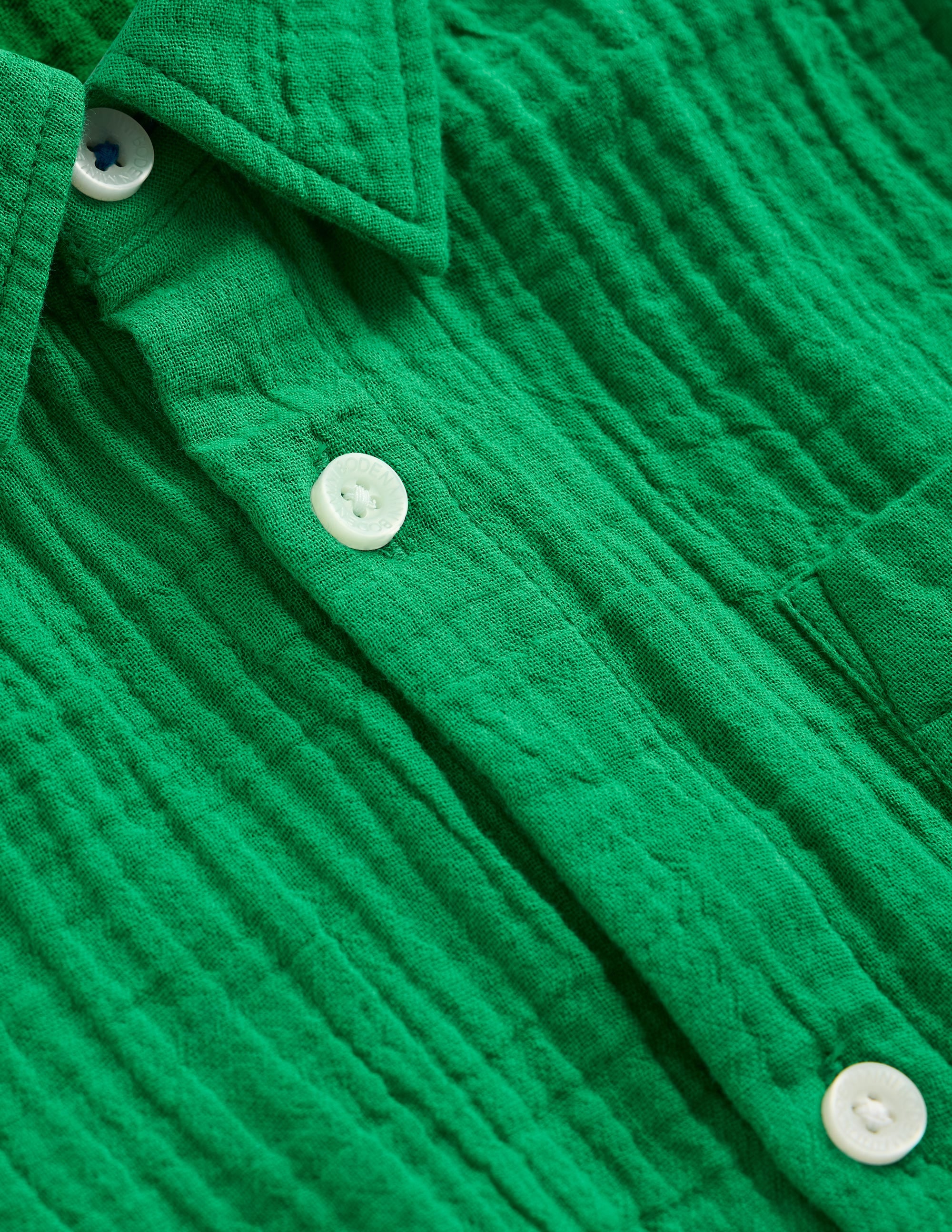 Double Cloth Shirt-Rich Emerald - Image 3