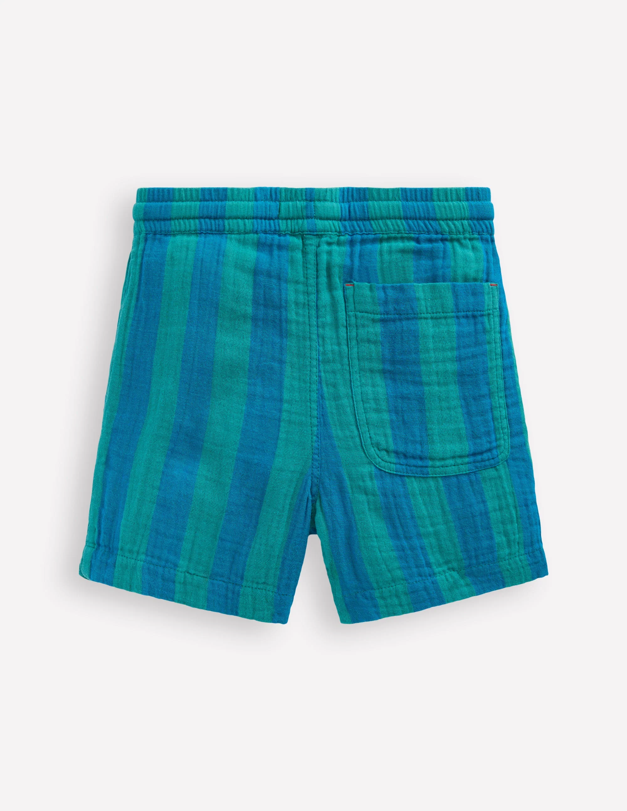 Double Cloth Shorts-Green and Blue Stripe - Image 2