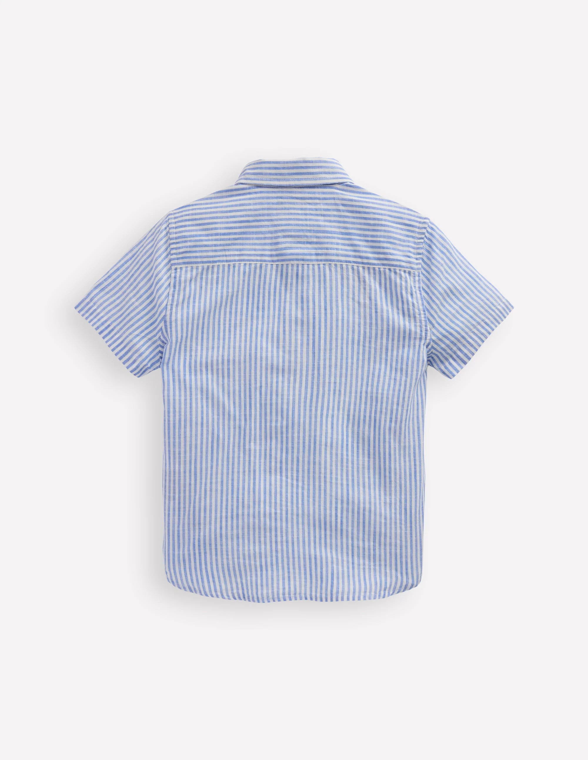 Embroidered Short Sleeve Shirt-Sea Side Embroidery - Image 3