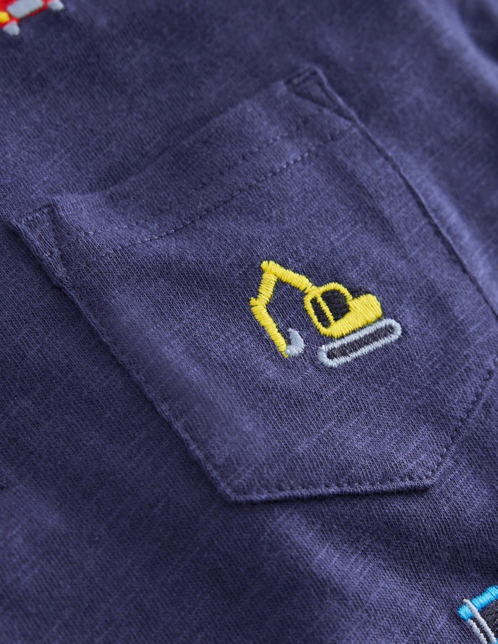Embroidered Slub Polo Shirt-College Navy Transport - Image 3