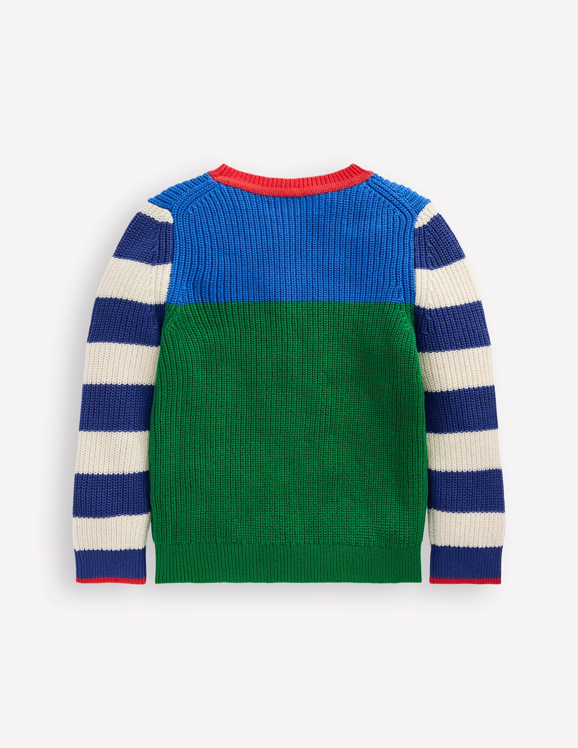 Everyday Cotton Jumper-Kingfisher Blue/Rich Emerald - Image 2
