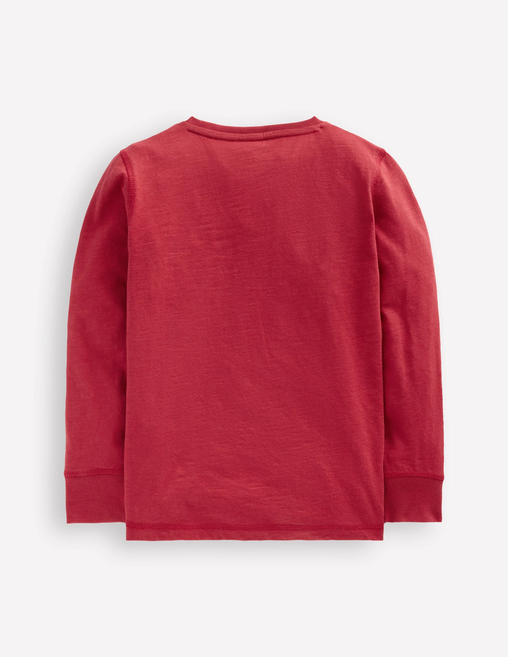 Everyday Henley T-shirt-Pomegranate red - Image 4