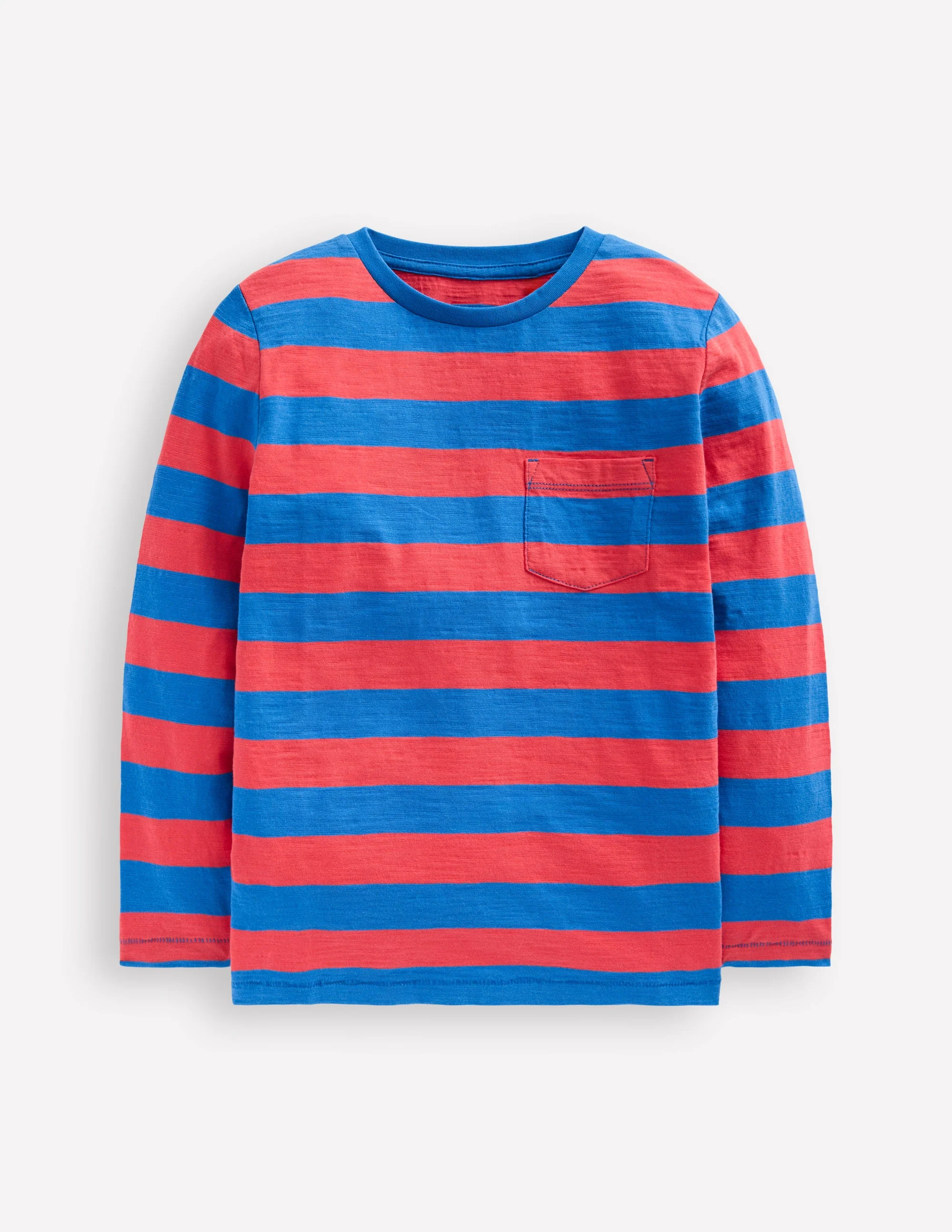 Everyday Long Sleeve T-Shirt-Kingfisher Blue/ Jam Red - Image 4