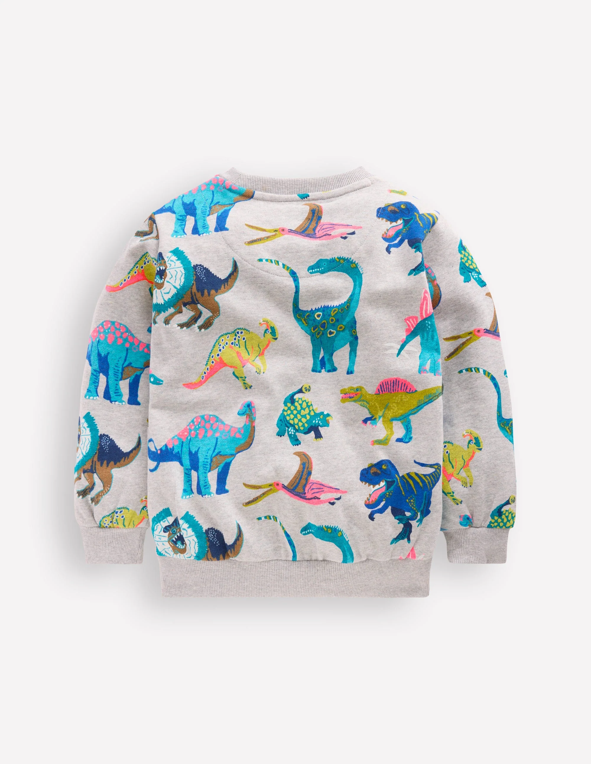 Everyday Printed Sweatshirt-Grey Dinos - Image 2