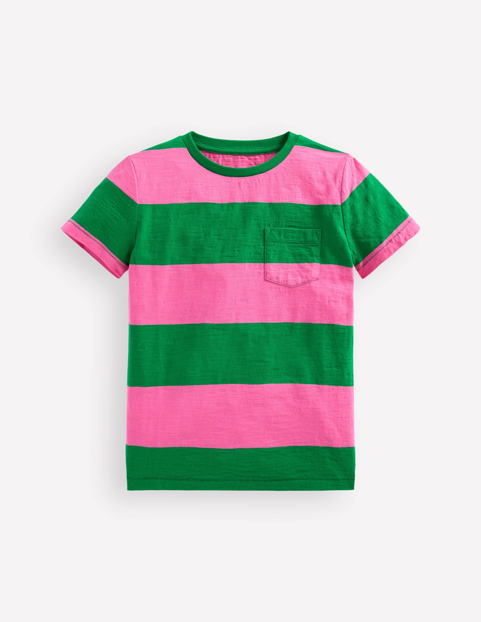 Everyday Short Sleeve T-Shirt-Sorbet Pink/ Rich Emerald