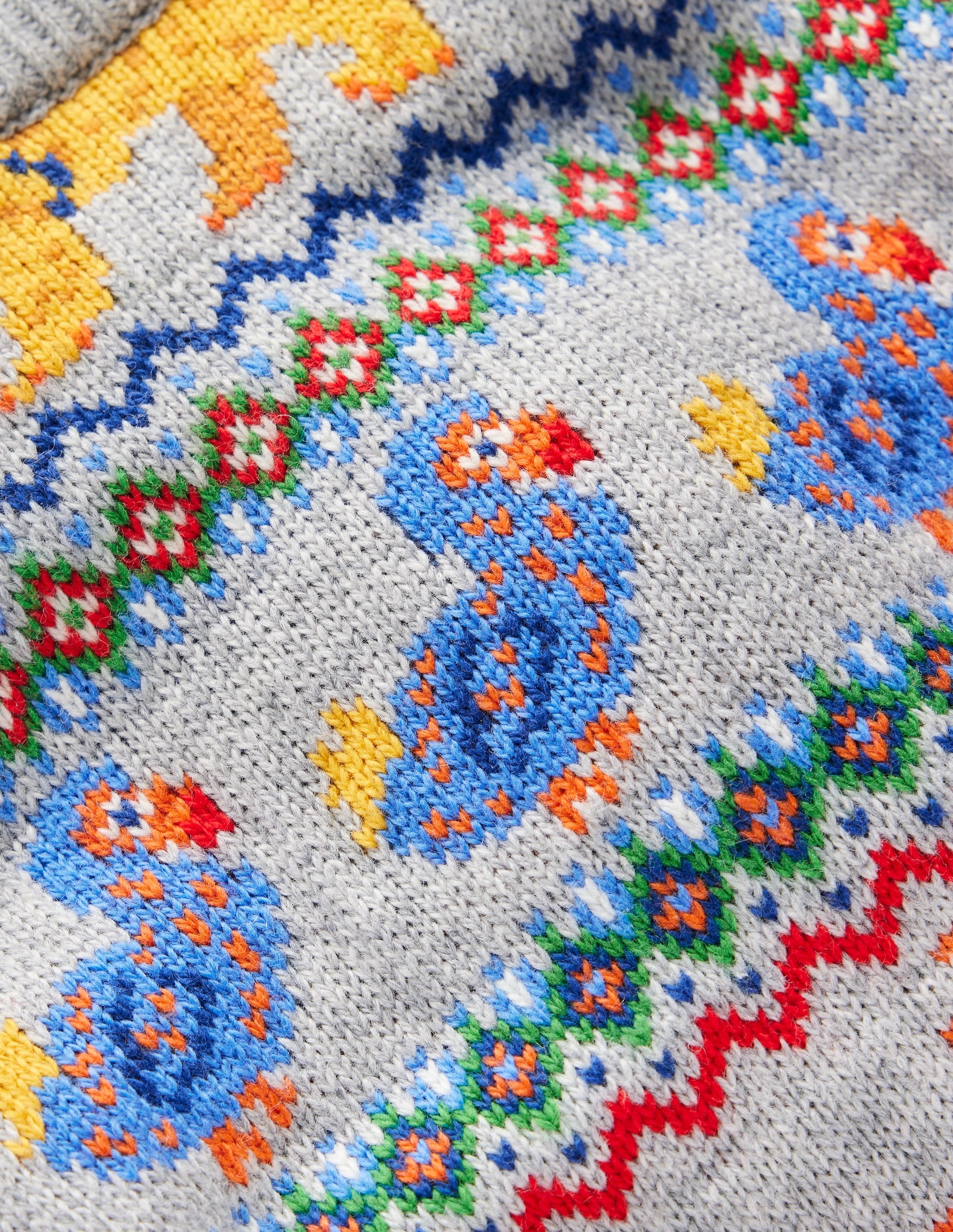 Fair Isle Jumper-Grey Marl Prehistoric Animals - Image 3