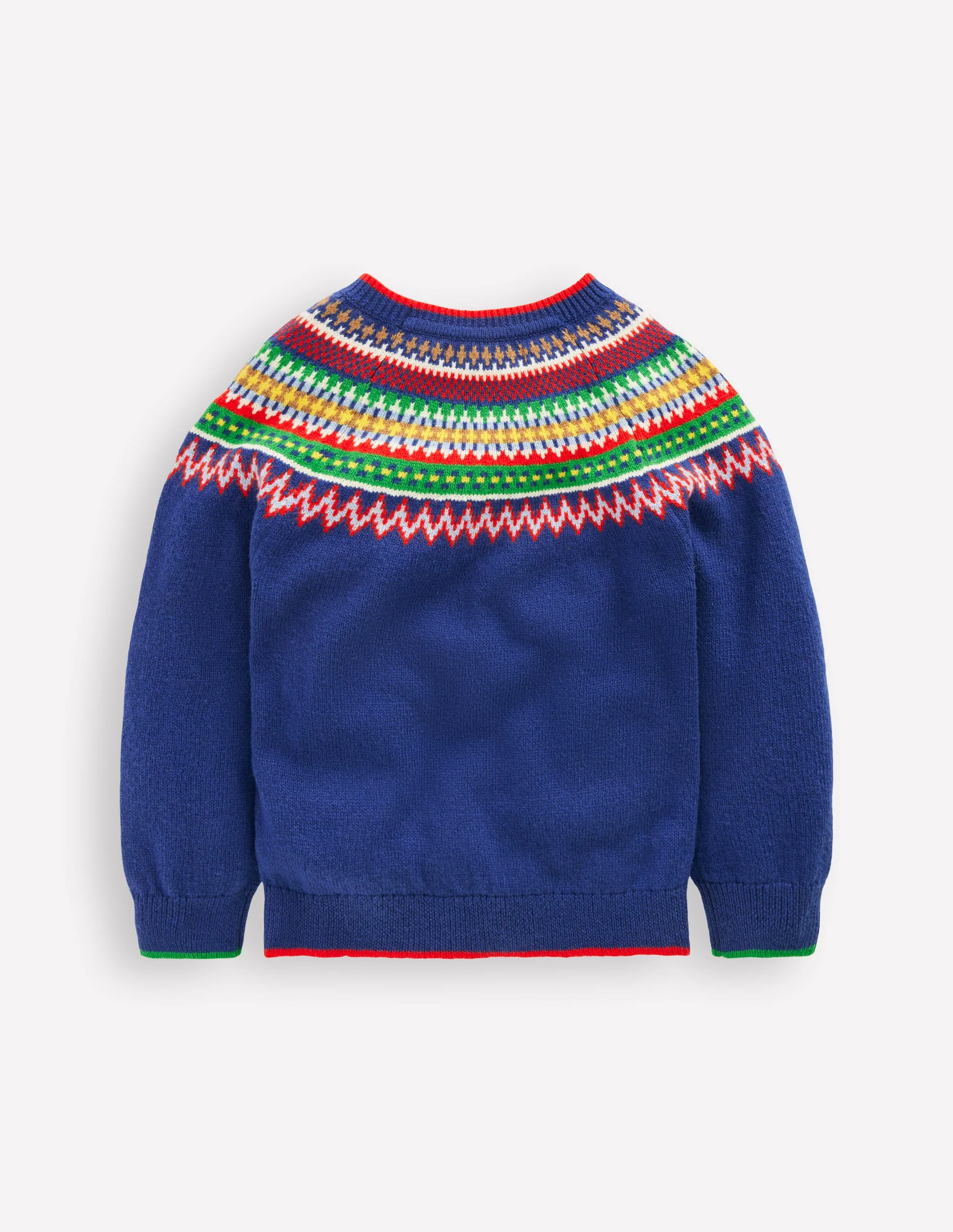 Fair Isle Jumper-Sapphire Blue Multi - Image 2