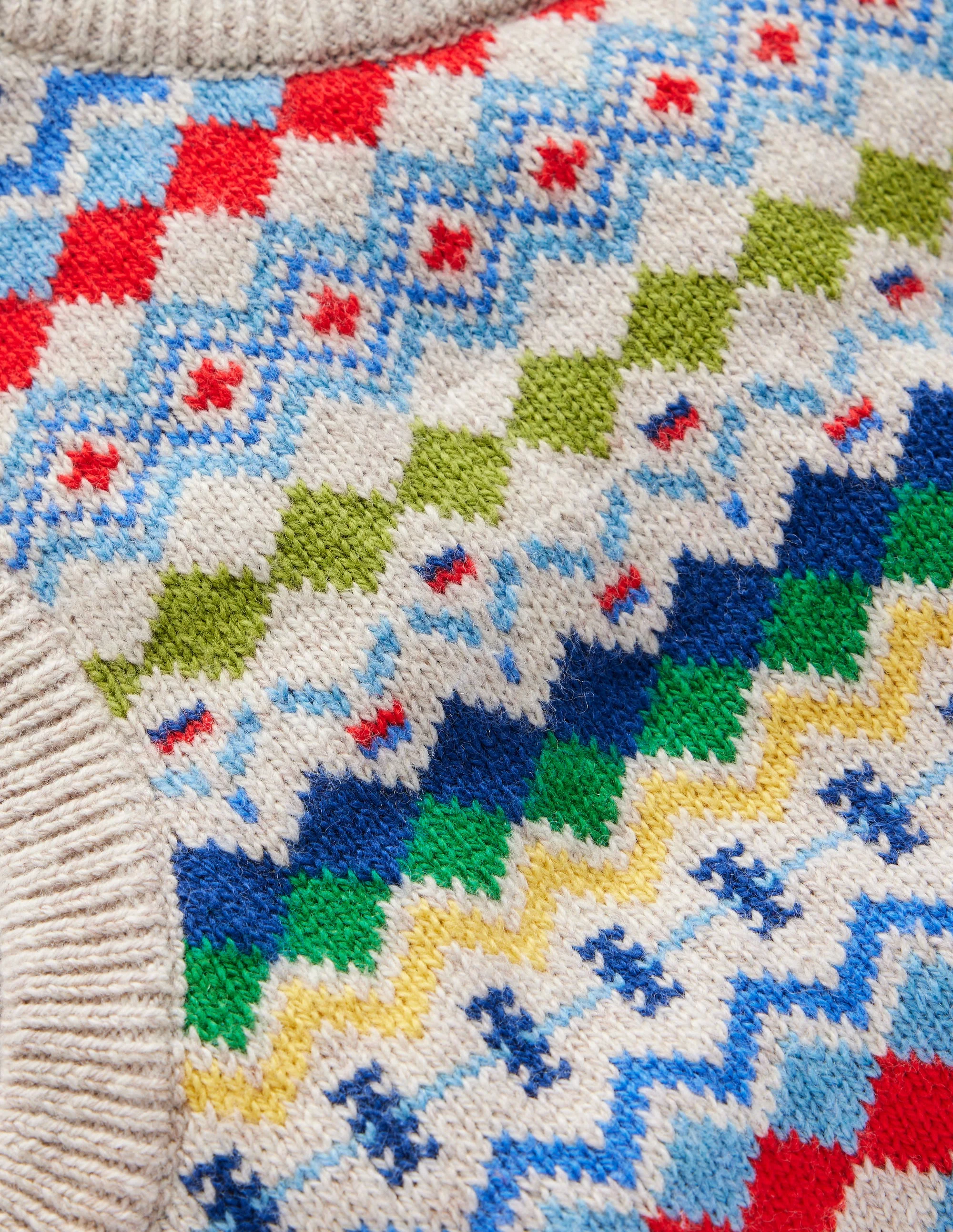 Fair Isle Tank-Oatmeal Marl Fair Isle - Image 3