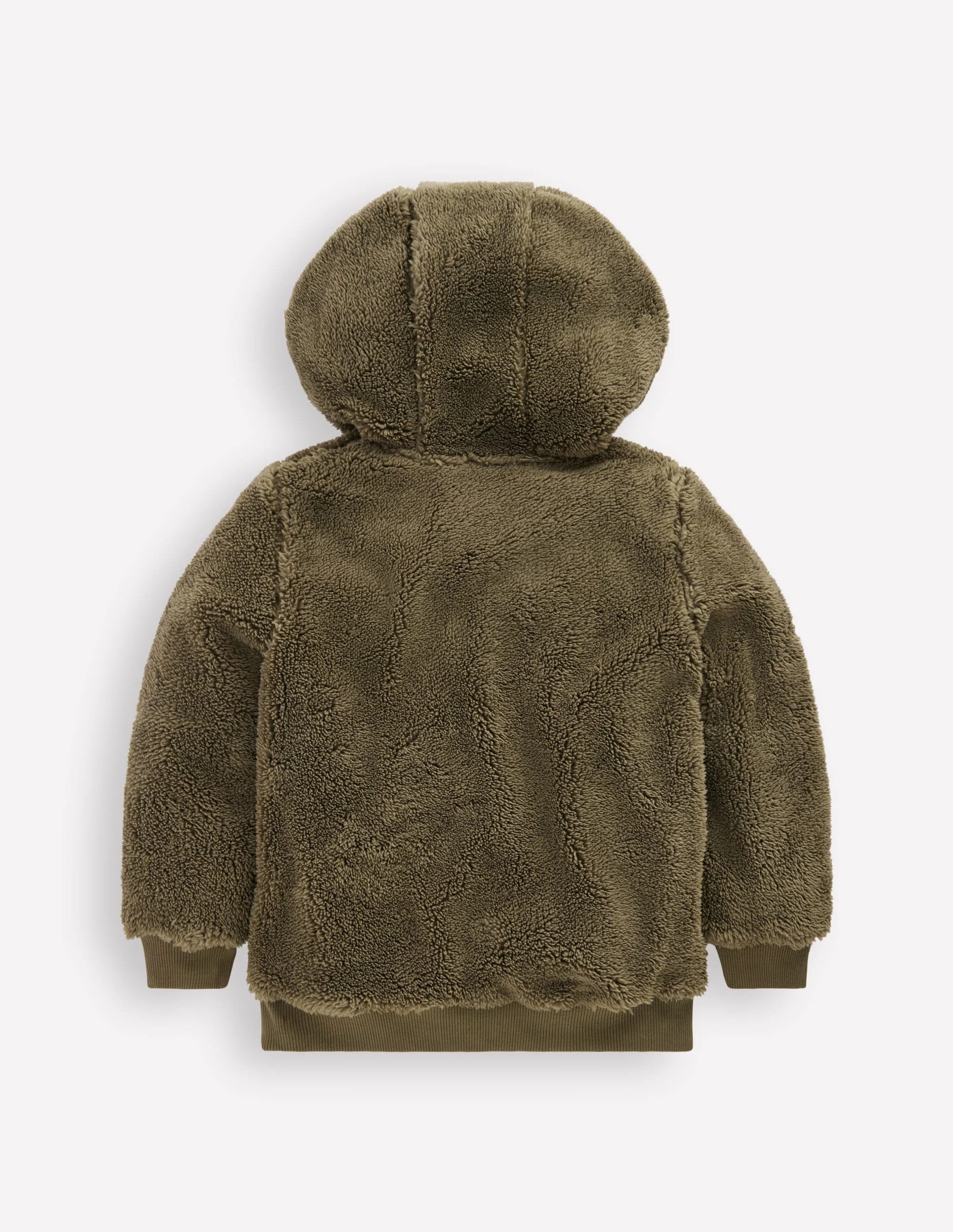 Fleece Half Zip Hoodie-Classic Khaki - Image 2