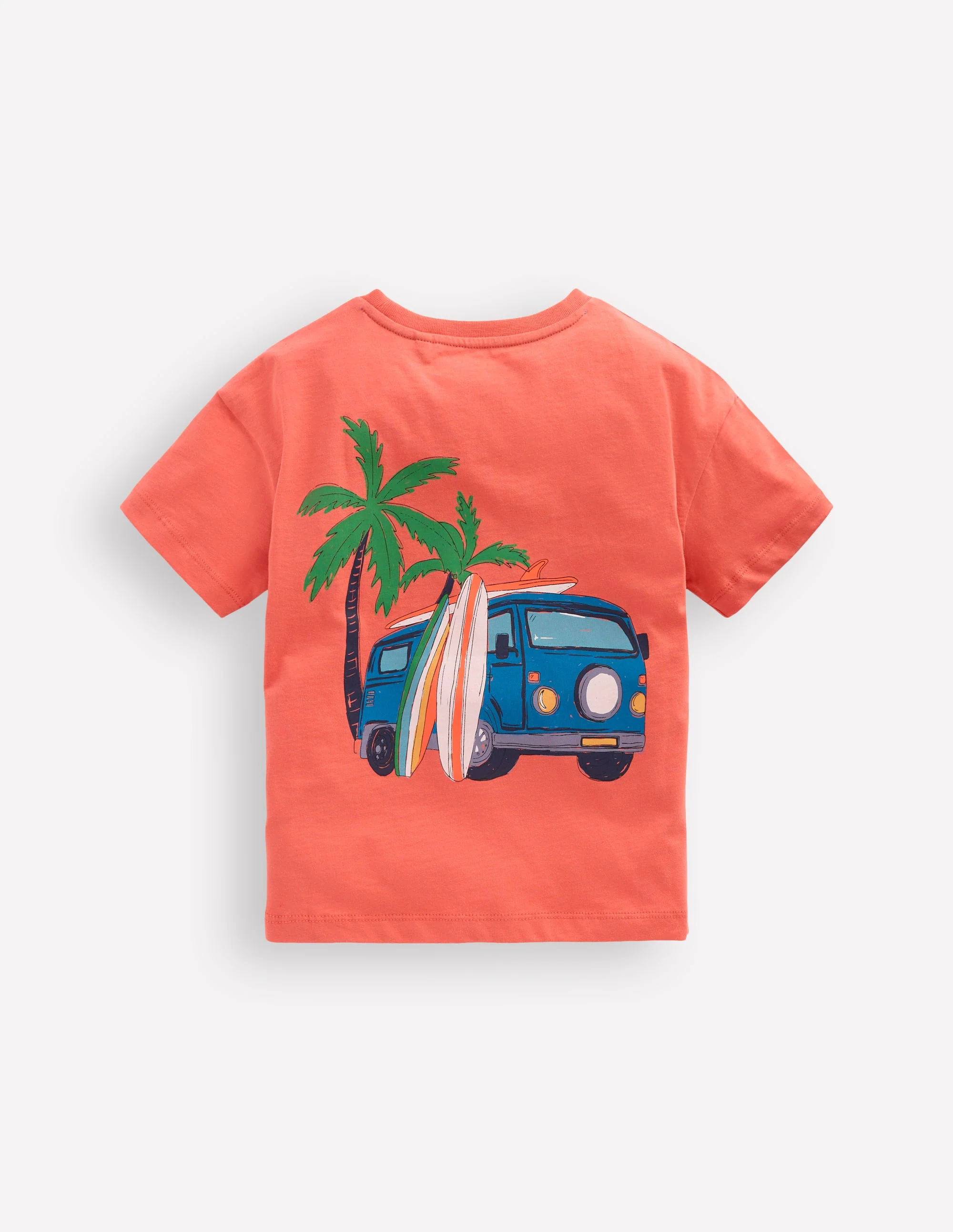 Front & Back Printed T-shirt-Burnt Sienna Camper Van - Image 6