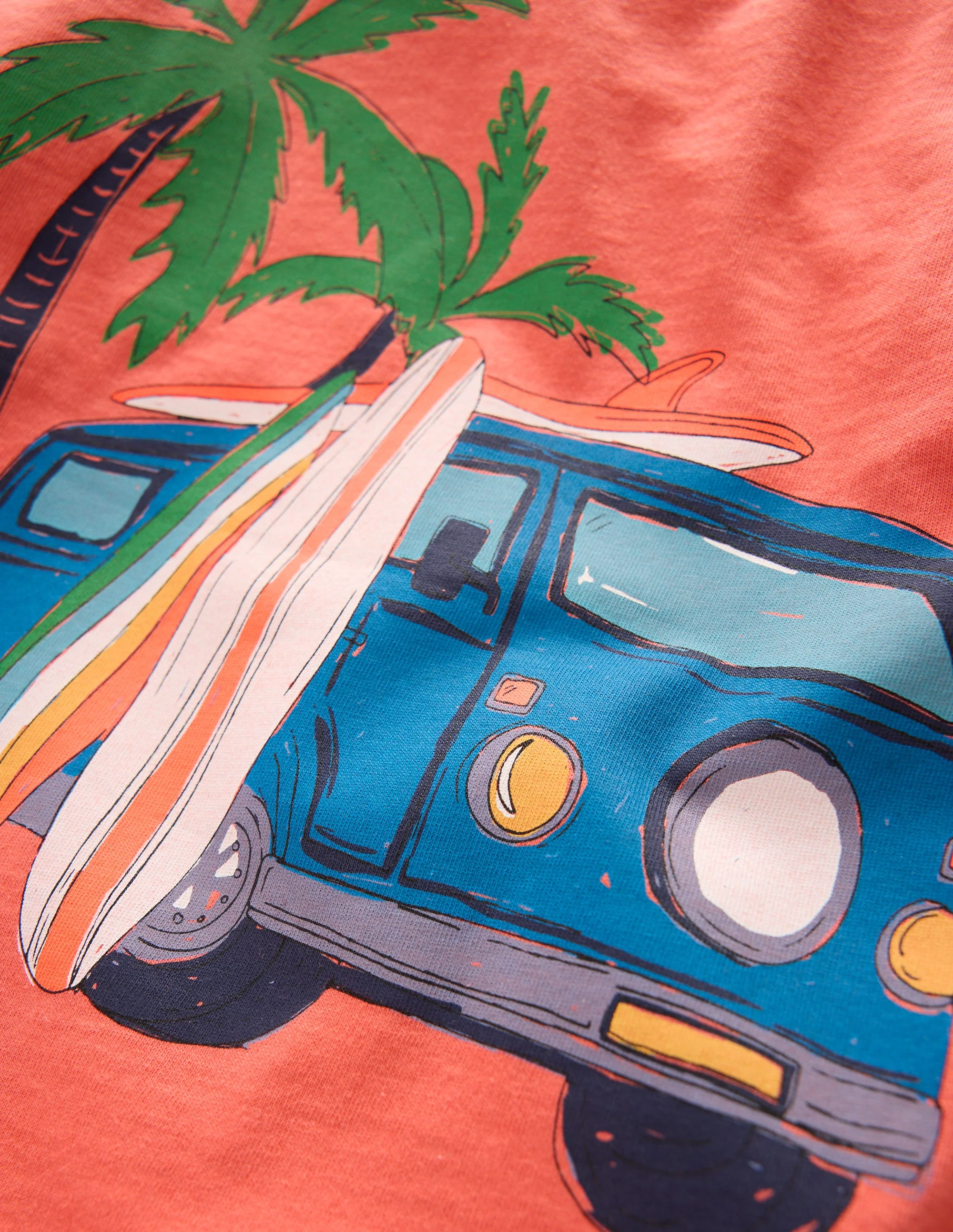 Front & Back Printed T-shirt-Burnt Sienna Camper Van - Image 7