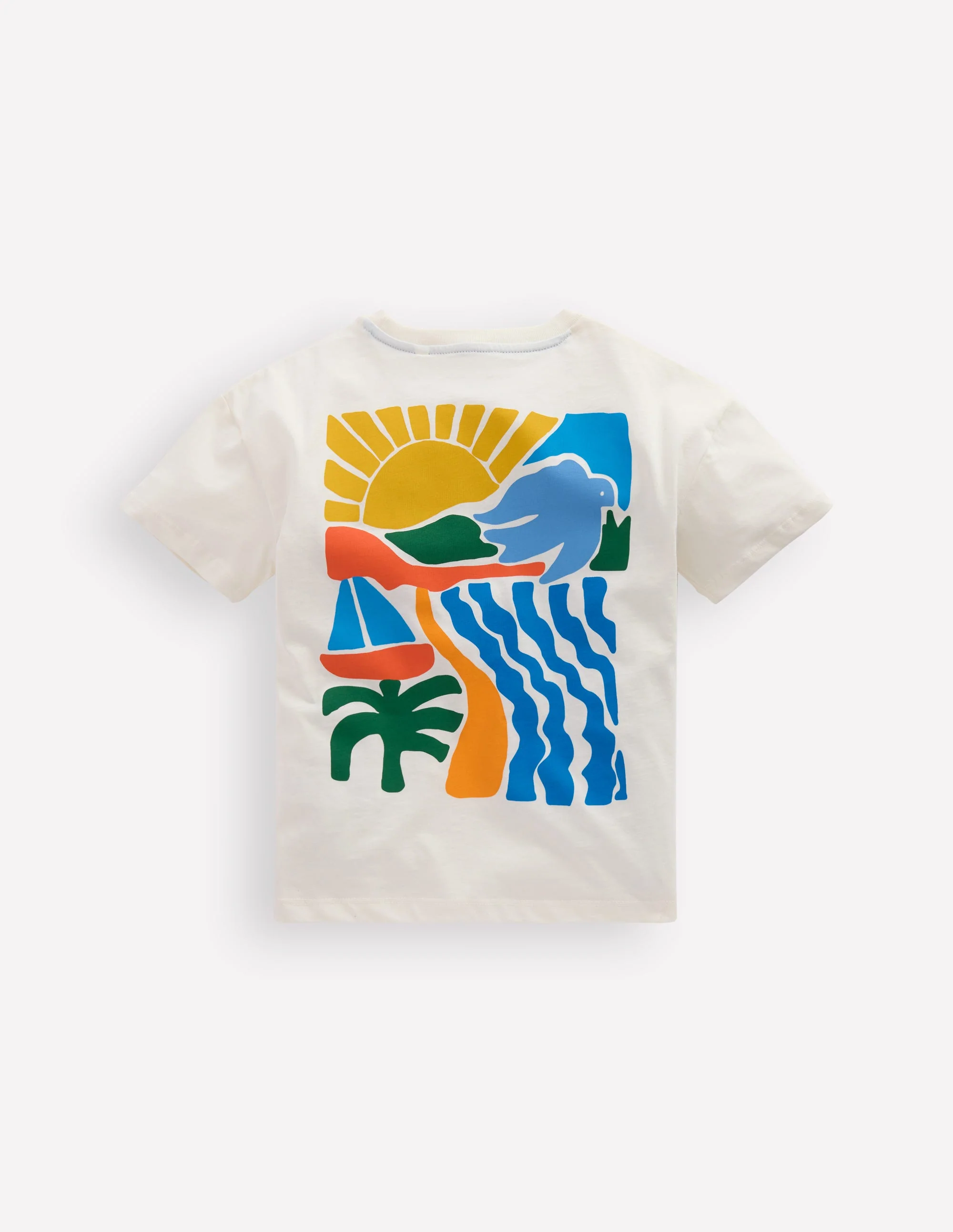 Front & Back Printed T-shirt-Coconut milk Sun Scape - Image 2