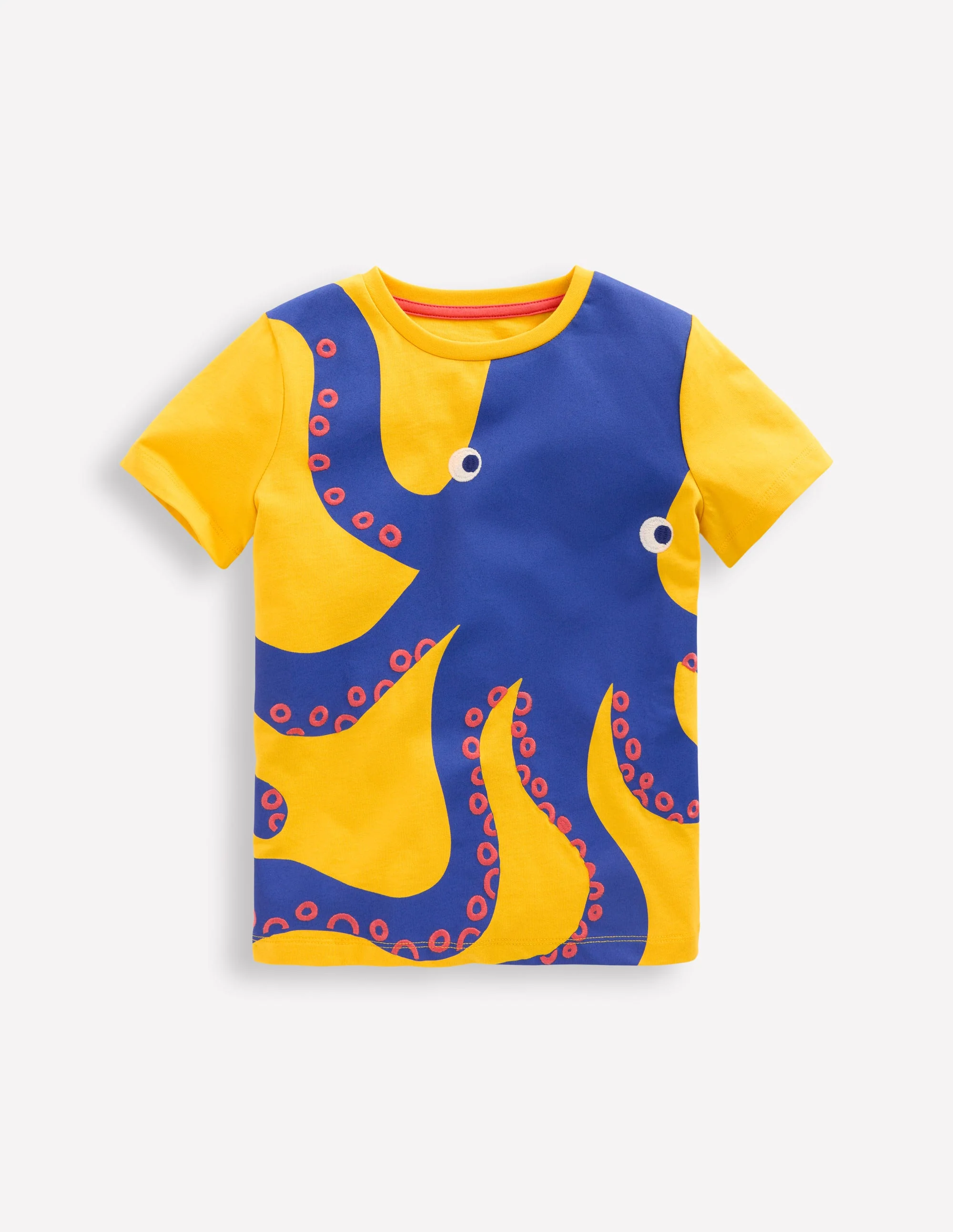 Fun Graphic T-shirt-Pineapple Yellow Octopus