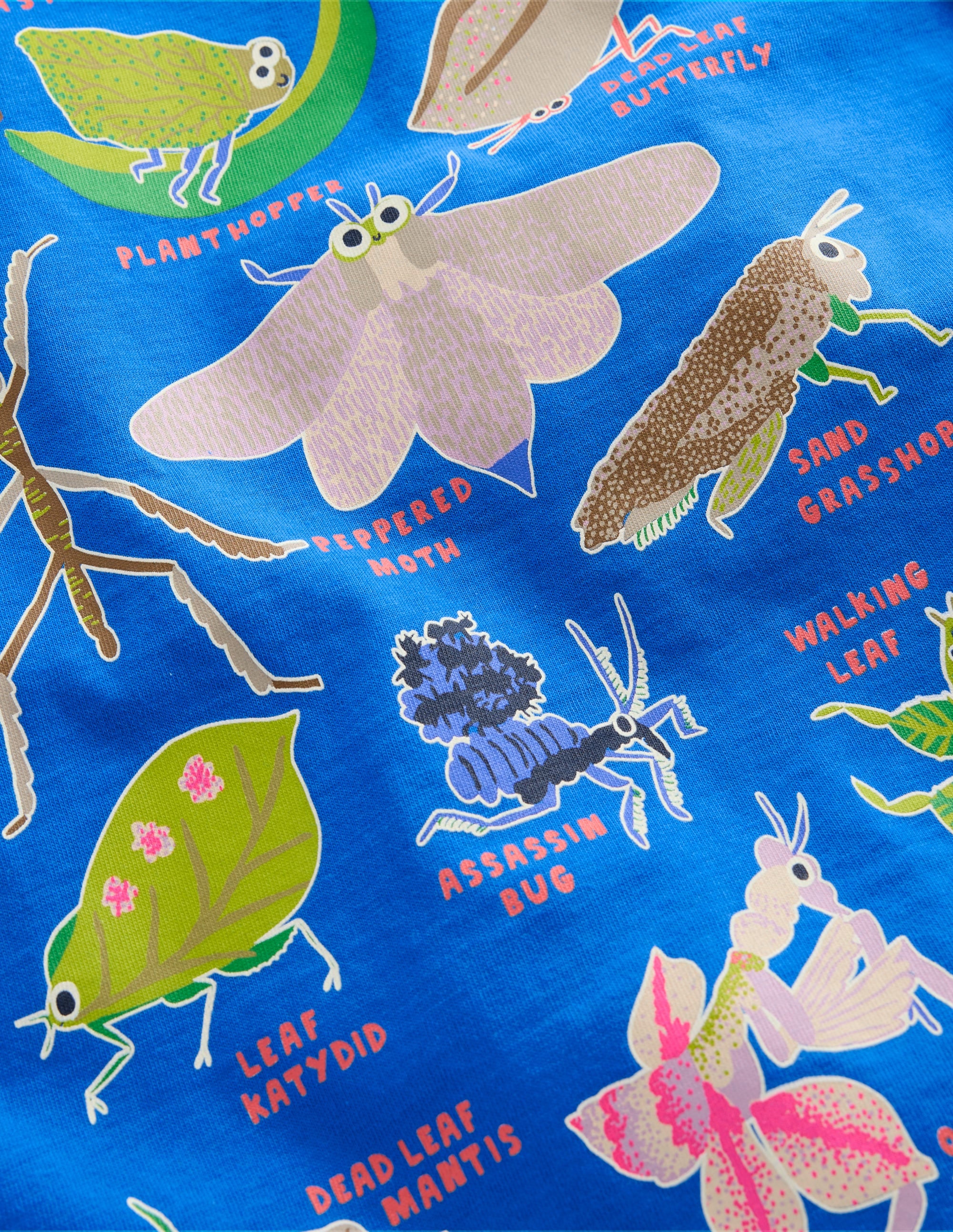 Glow-In-The-Dark T-shirt-Kingfisher Blue Bugs - Image 3