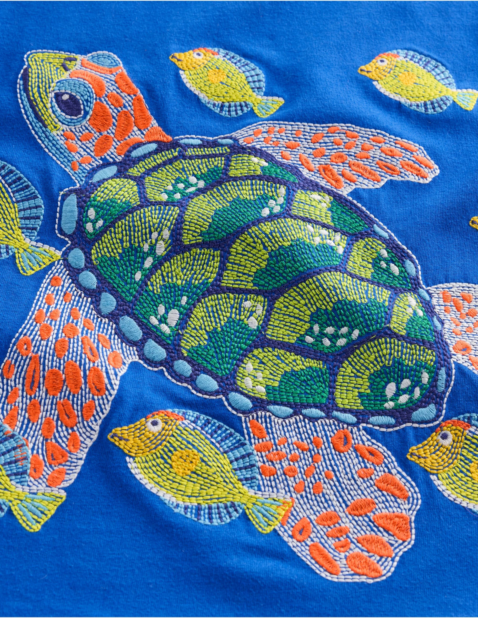Glow Superstitch T-Shirt-Gallery Blue Turtle - Image 3