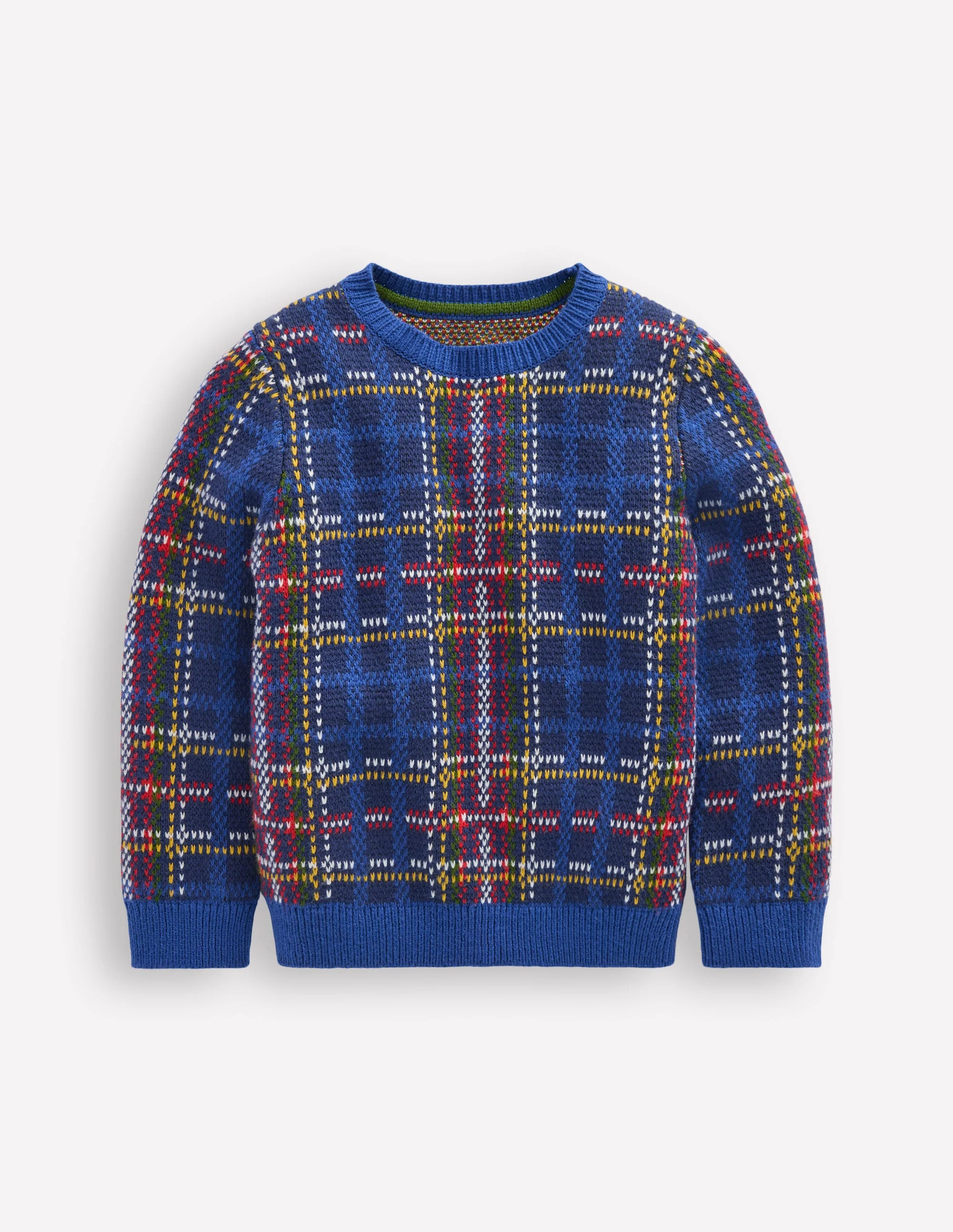 Heritage Check Jumper-Medieval Blue Check