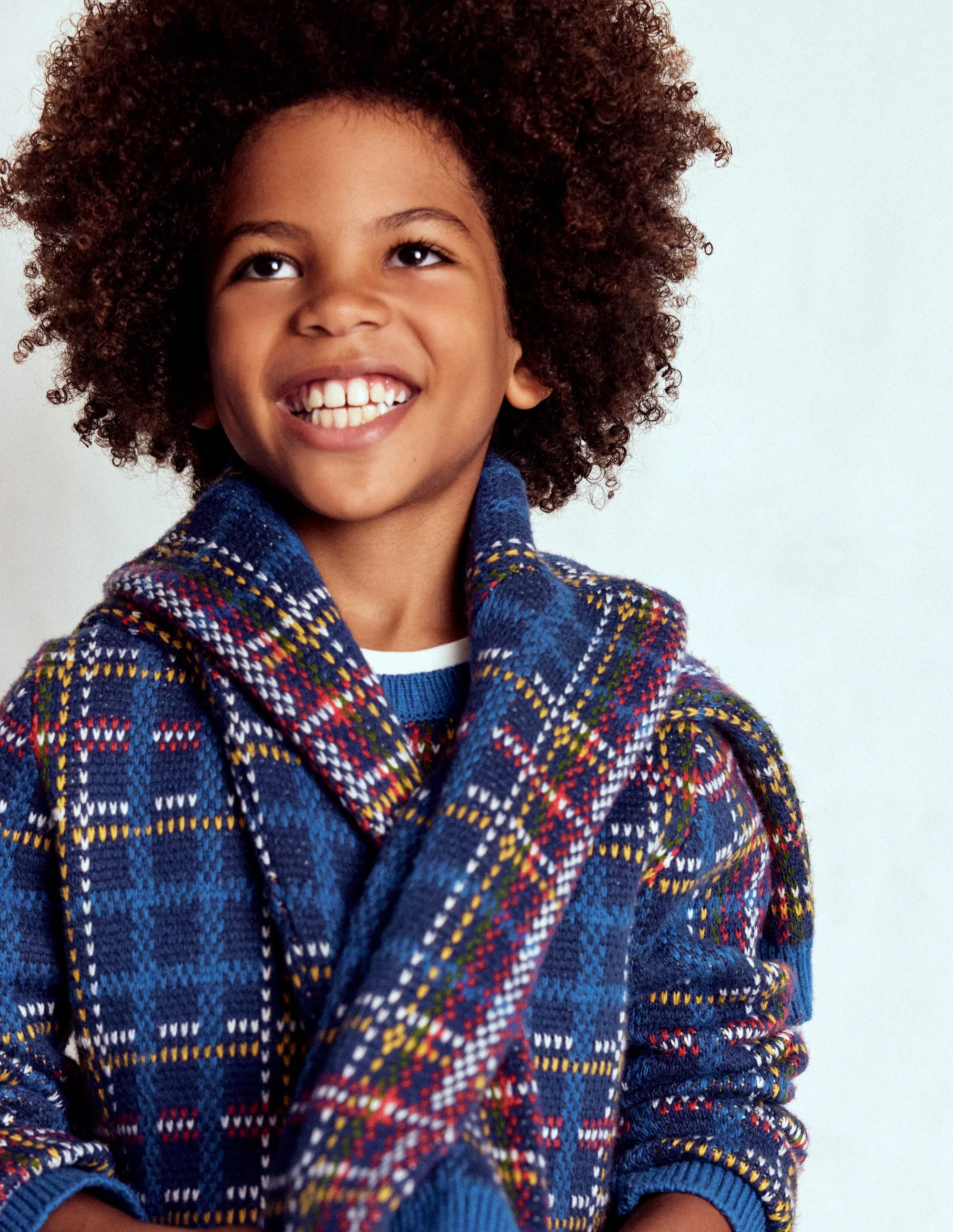 Heritage Check Jumper-Medieval Blue Check - Image 3