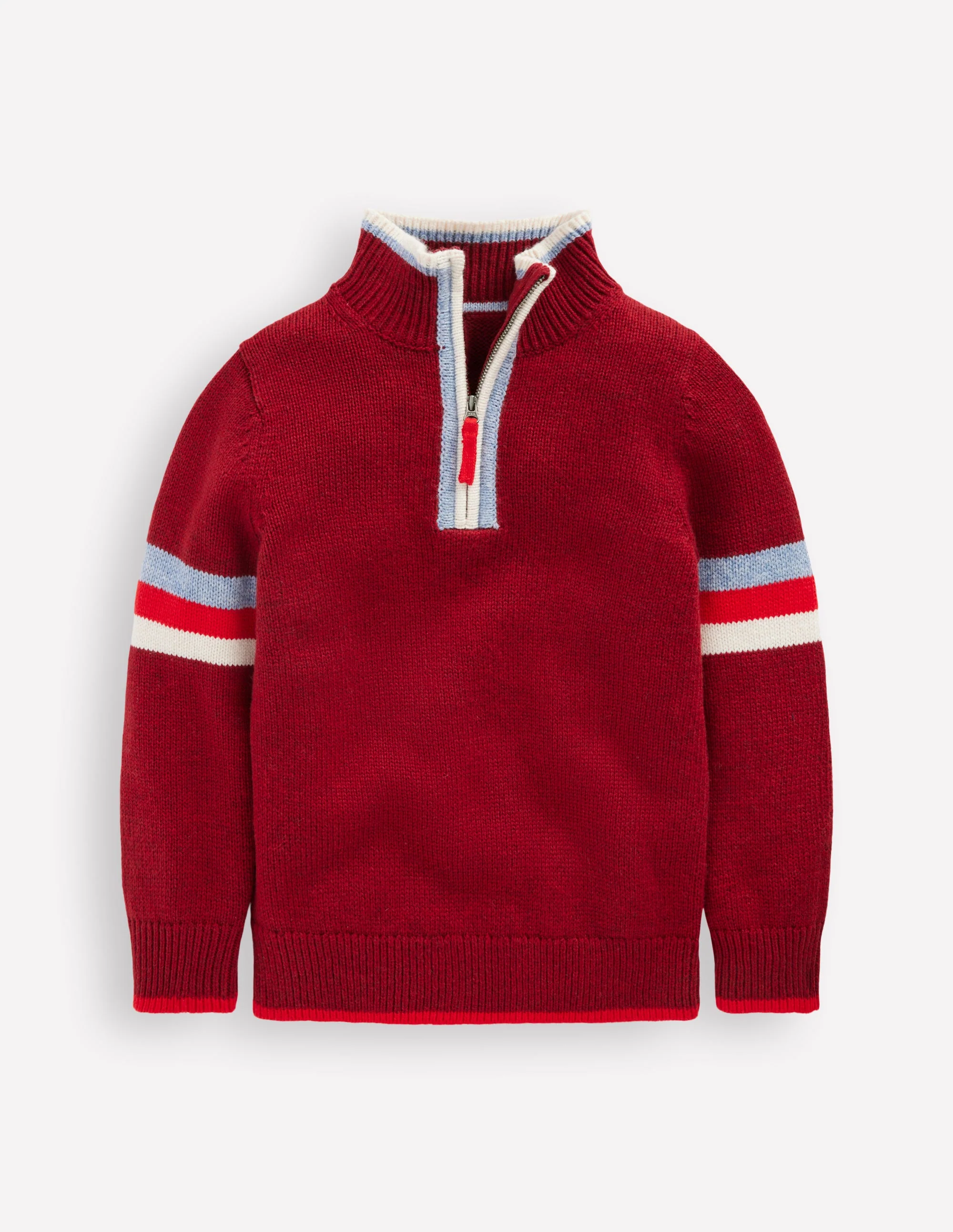 Heritage Half-Zip Jumper-Rumba Red - Image 2