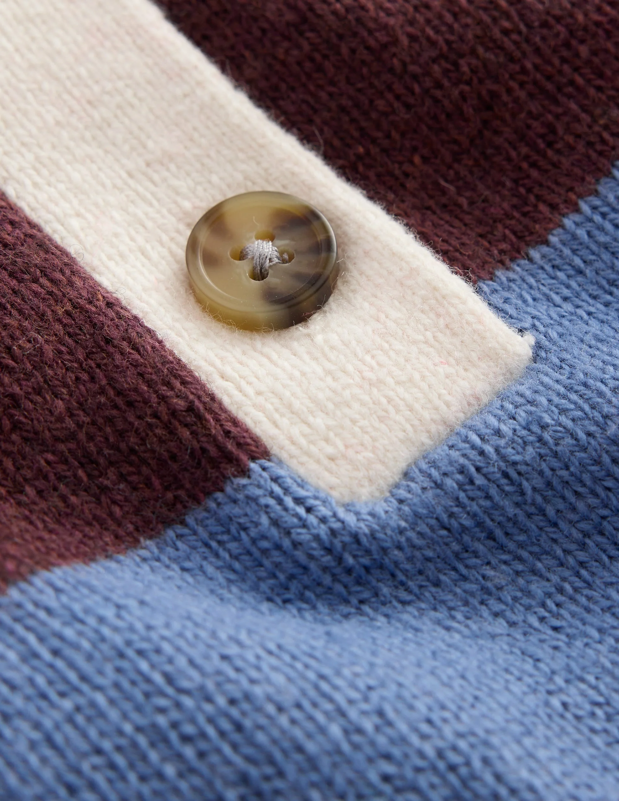 Knitted Rugby Top-Blue and Brown Stripe - Image 3