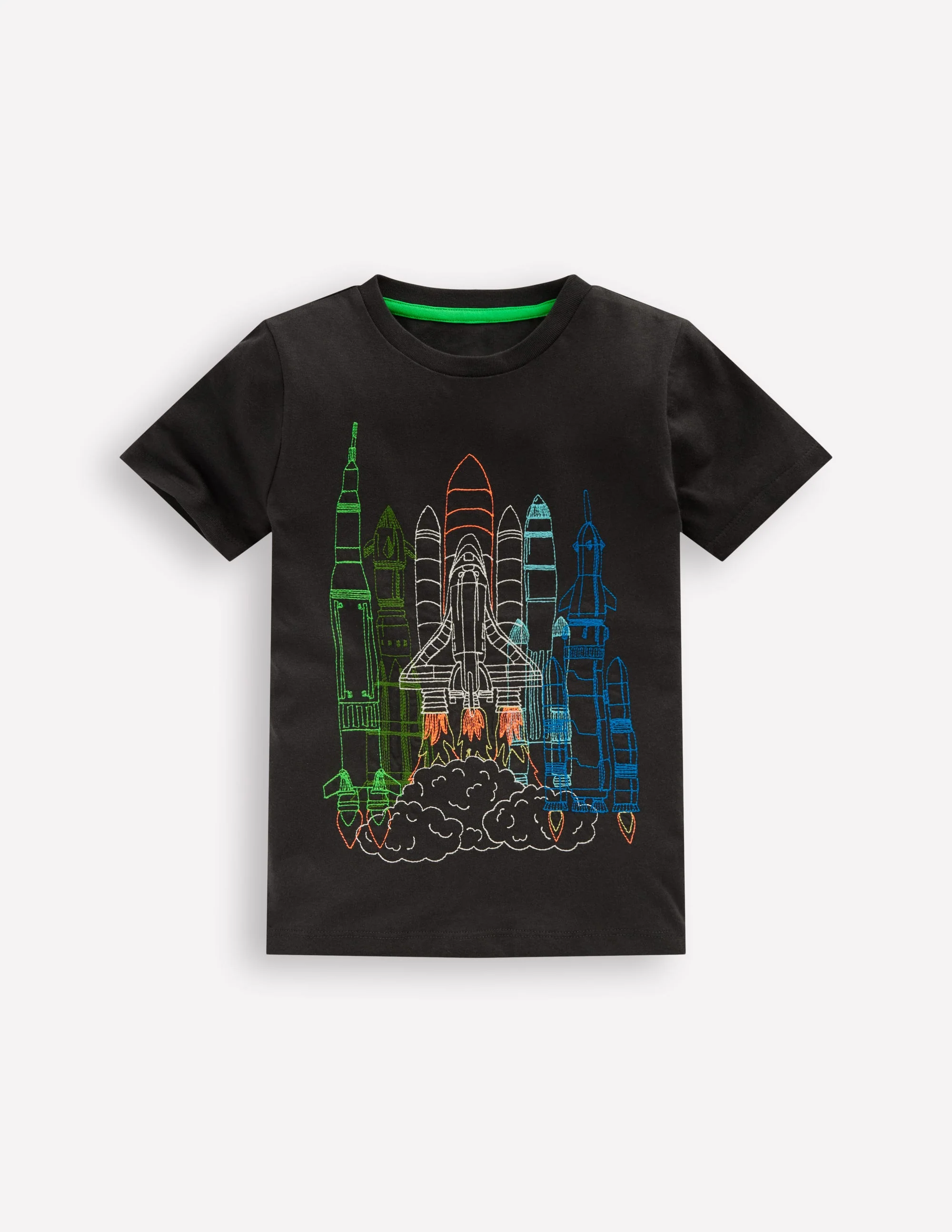 Linear Stitch T-shirt-Shadow Grey Rocket