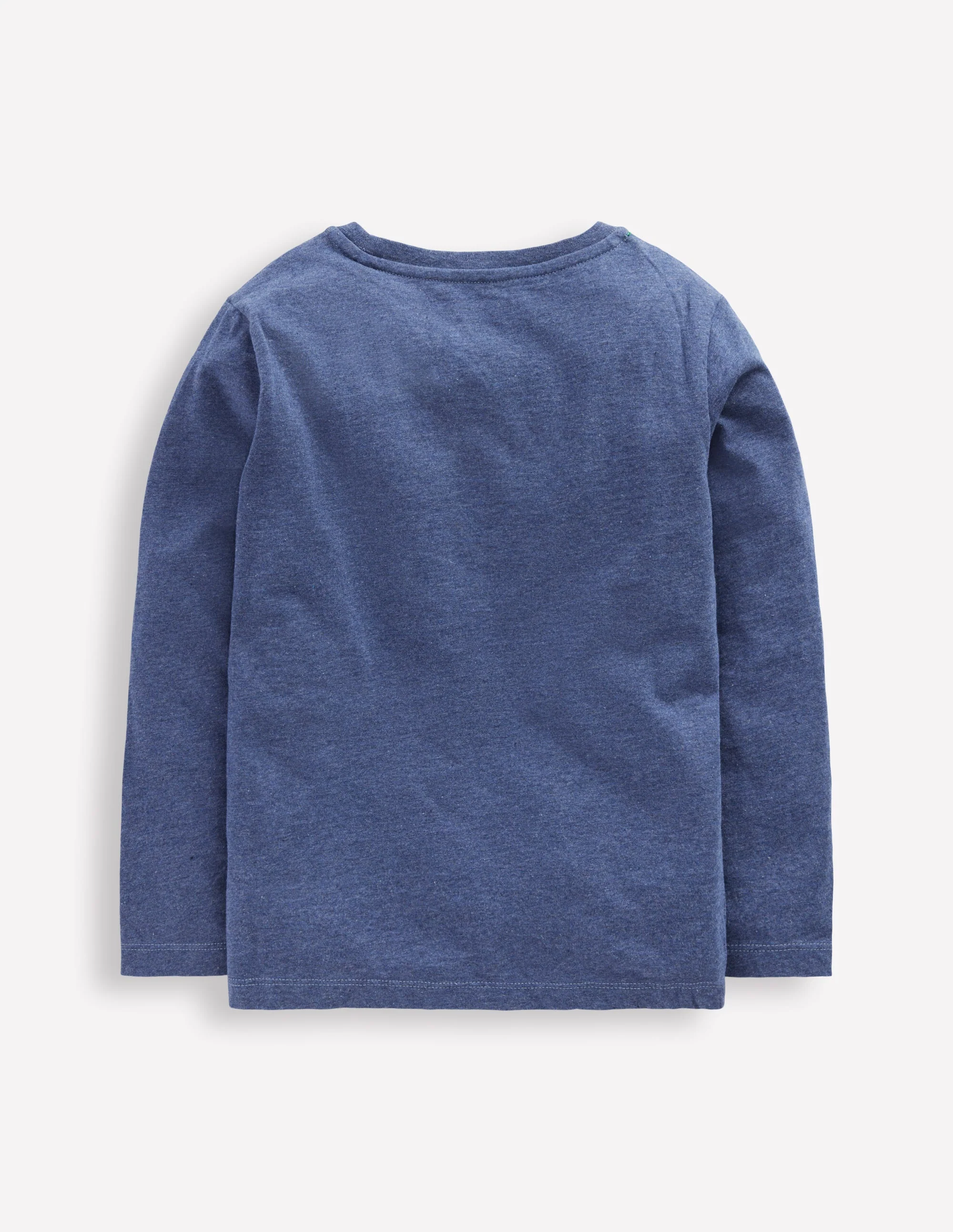 Long Sleeve Bouclé T-shirt-Denim Marl Monster Truck - Image 2